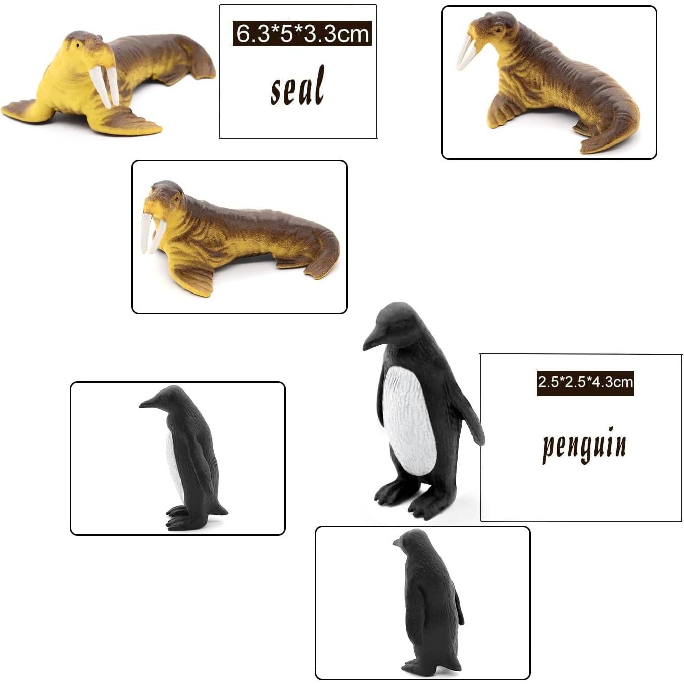 Juego de Juguetes de Animales Marinos 12 Piezas Nuevo Regalo