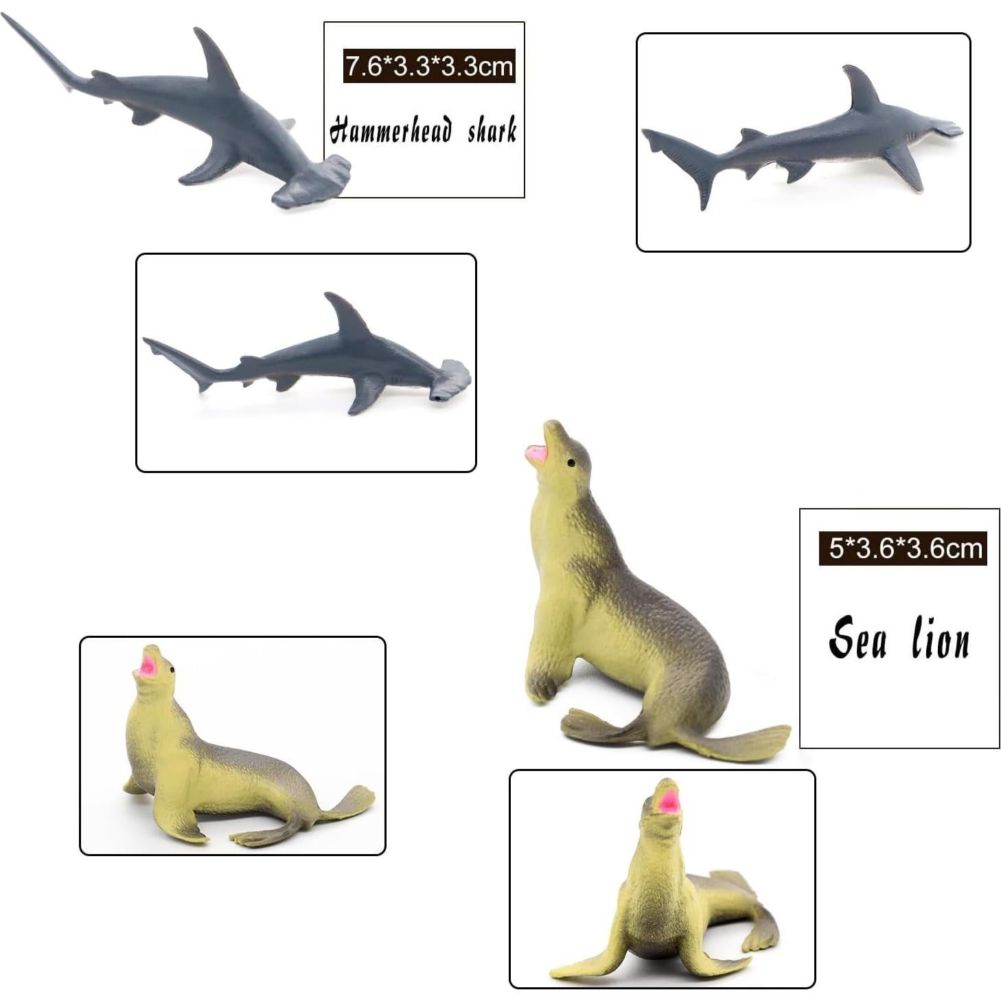 Juego de Juguetes de Animales Marinos 12 Piezas Nuevo Regalo