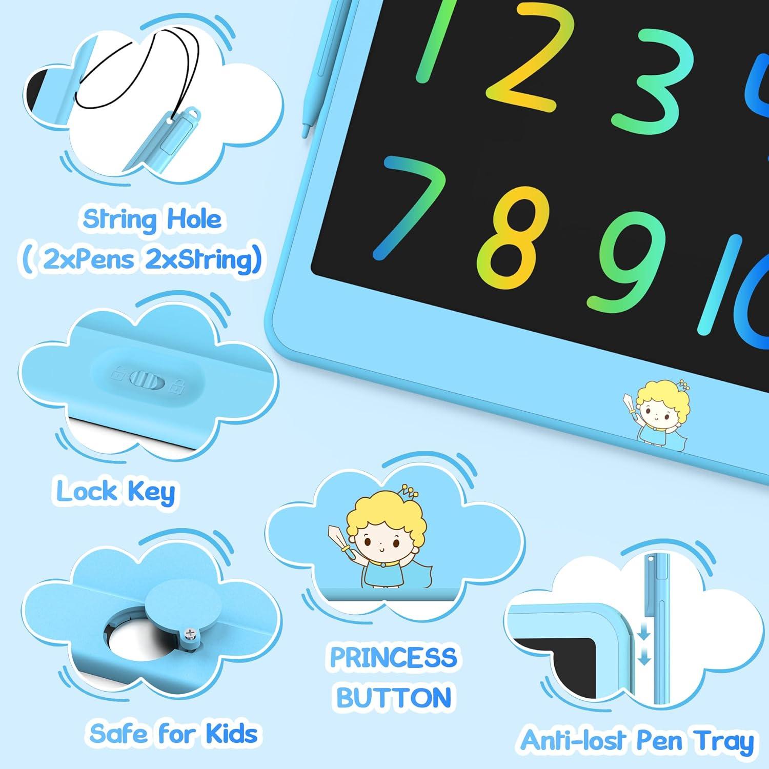 Tableta de Escritura LCD Hockvill 12" Azul para Niños