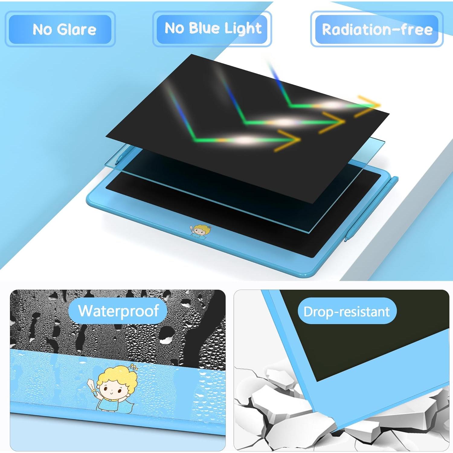 Tableta de Escritura LCD Hockvill 12" Azul para Niños