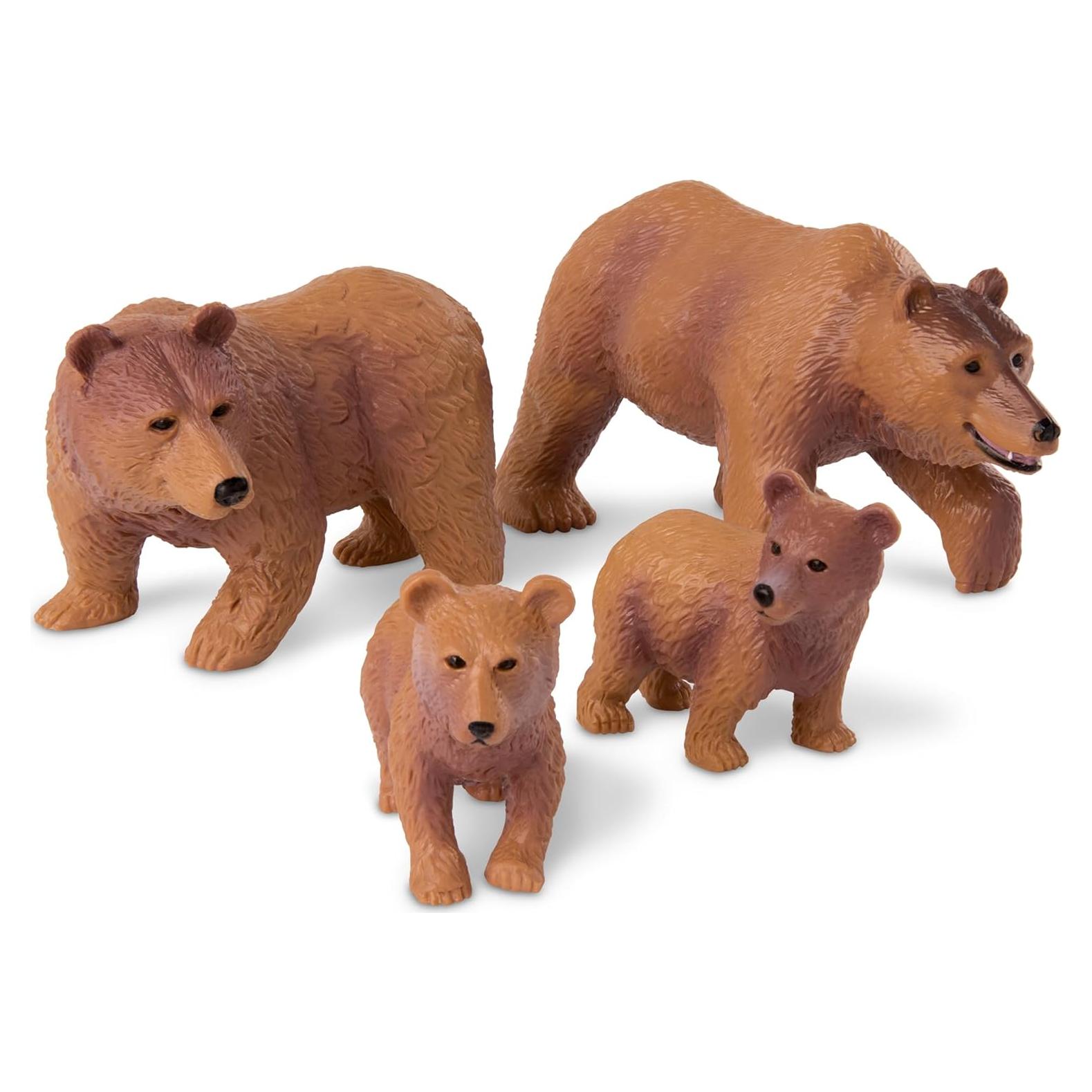 Conjunto de Figuras de Osos Pardos Terra por Battat - 4 Piezas