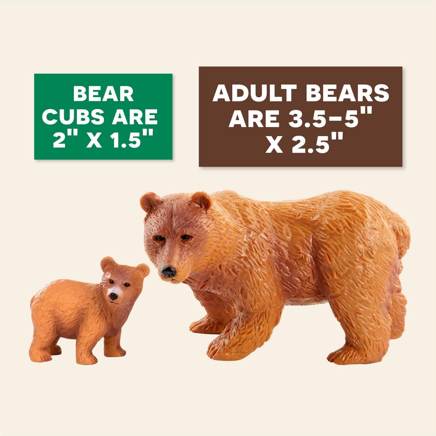 Conjunto de Figuras de Osos Pardos Terra por Battat - 4 Piezas