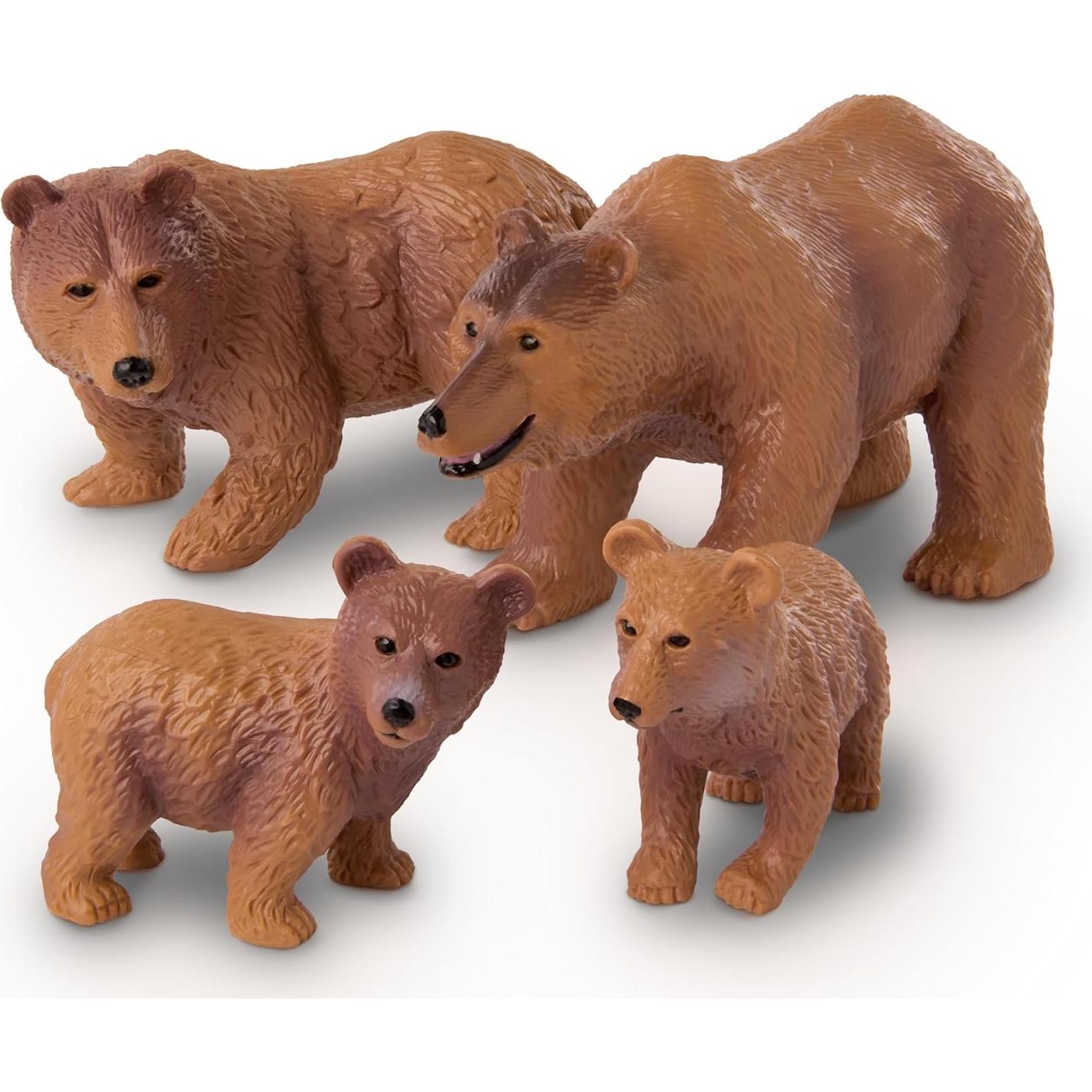 Conjunto de Figuras de Osos Pardos Terra por Battat - 4 Piezas
