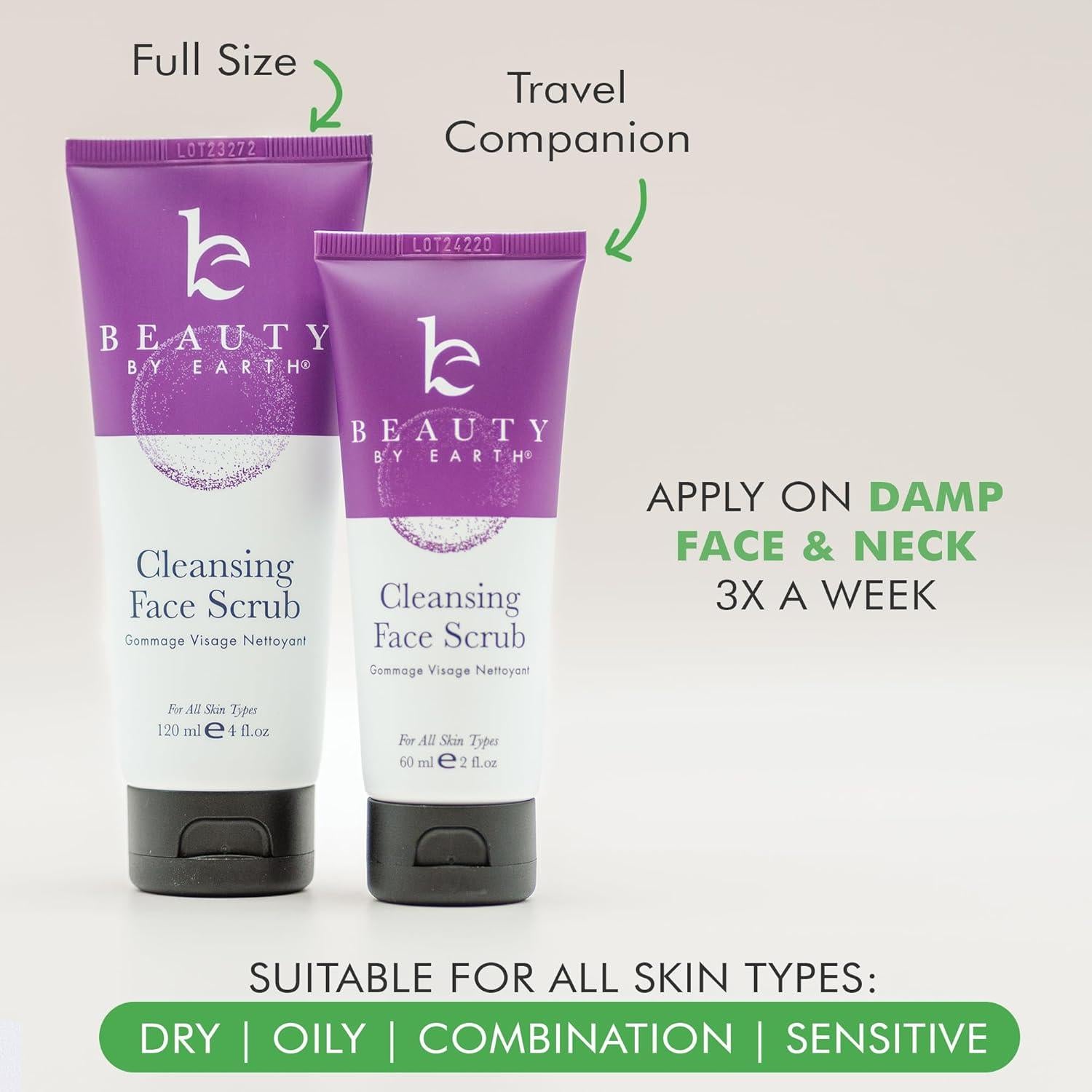 Exfoliante Facial Natural Beauty by Earth 59 ml - Piel Sensible