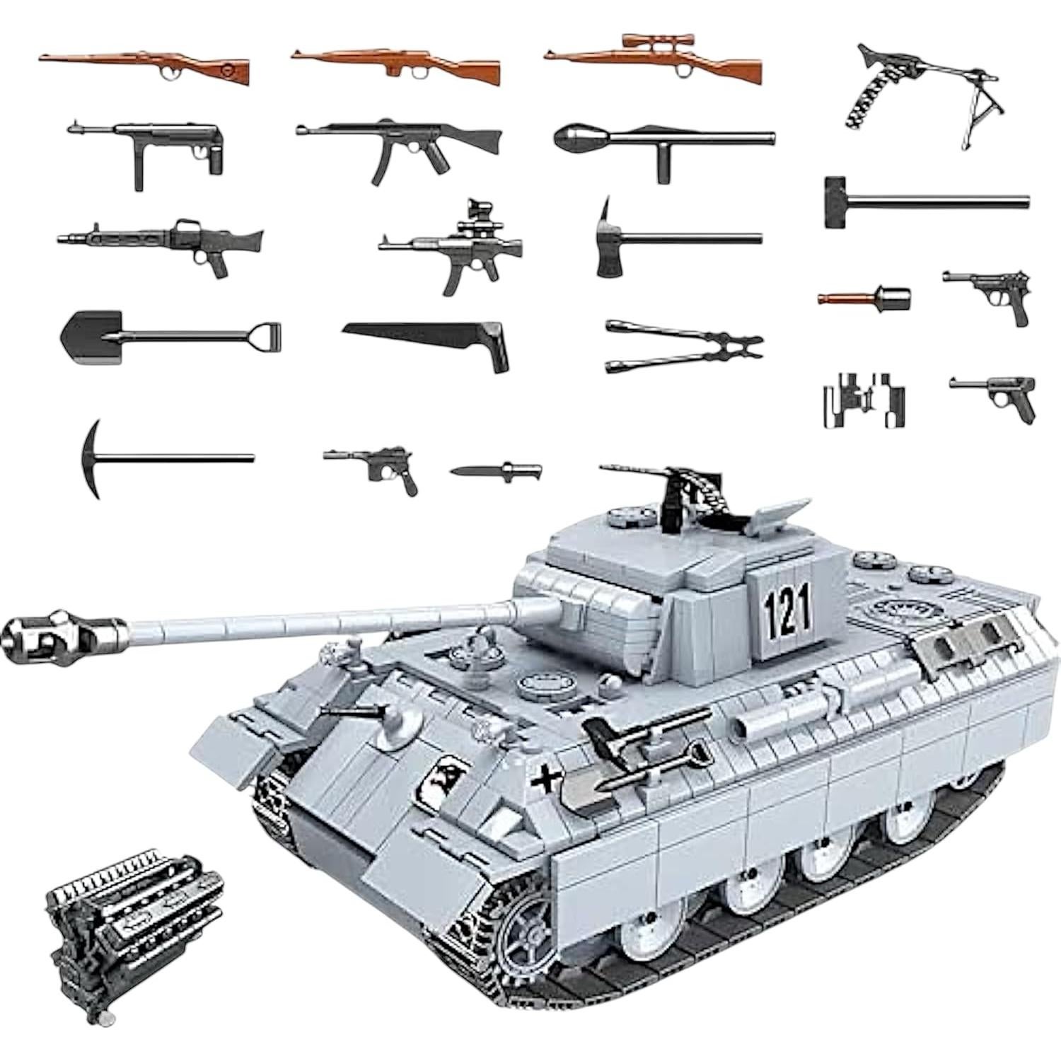 Set de Bloques de Construcción Tanque Panther 121 WW2 General Jim