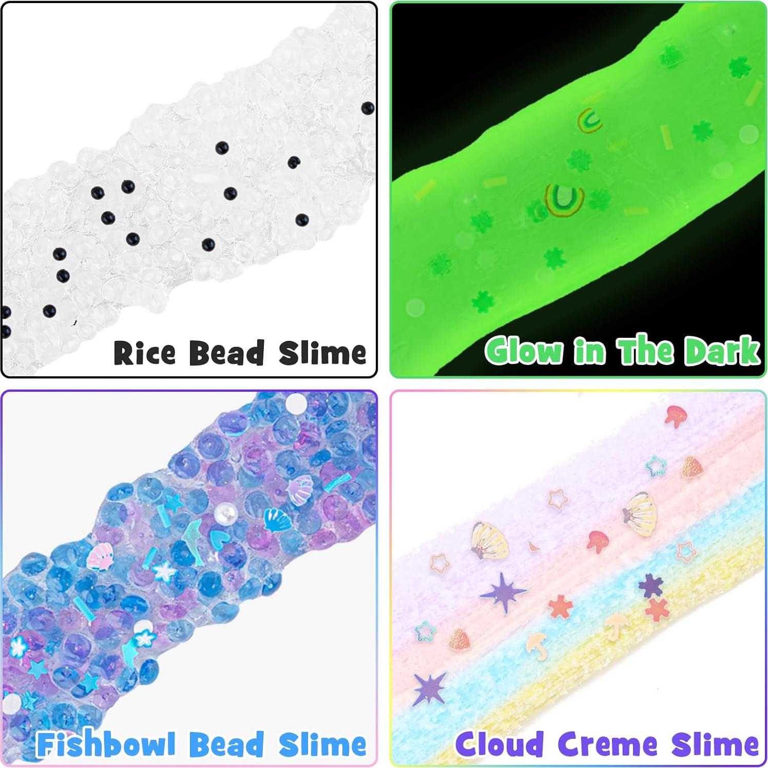 Kit de Slime Variado Okaybee 8 x 100ml Texturas Diversas