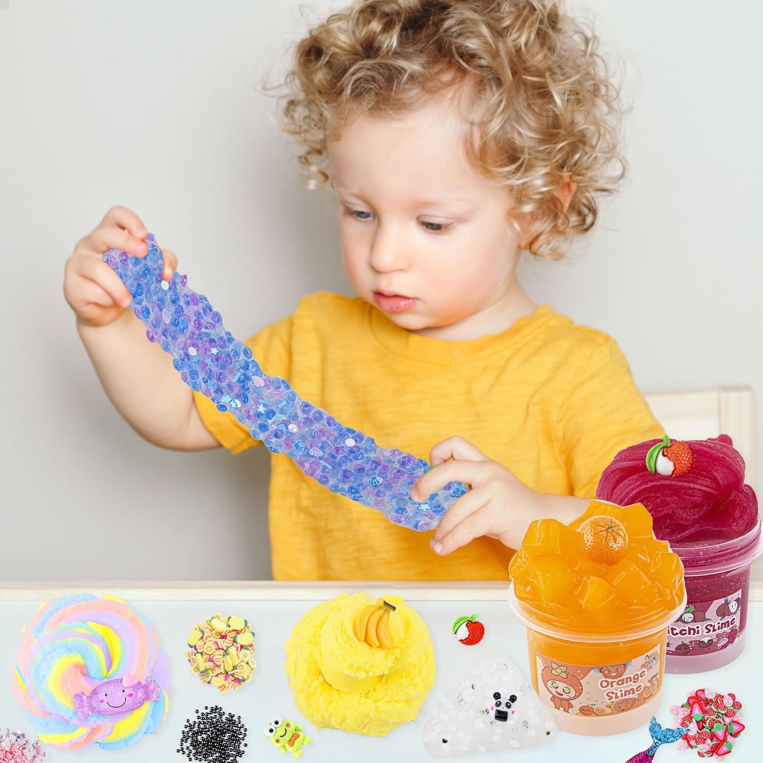 Kit de Slime Variado Okaybee 8 x 100ml Texturas Diversas