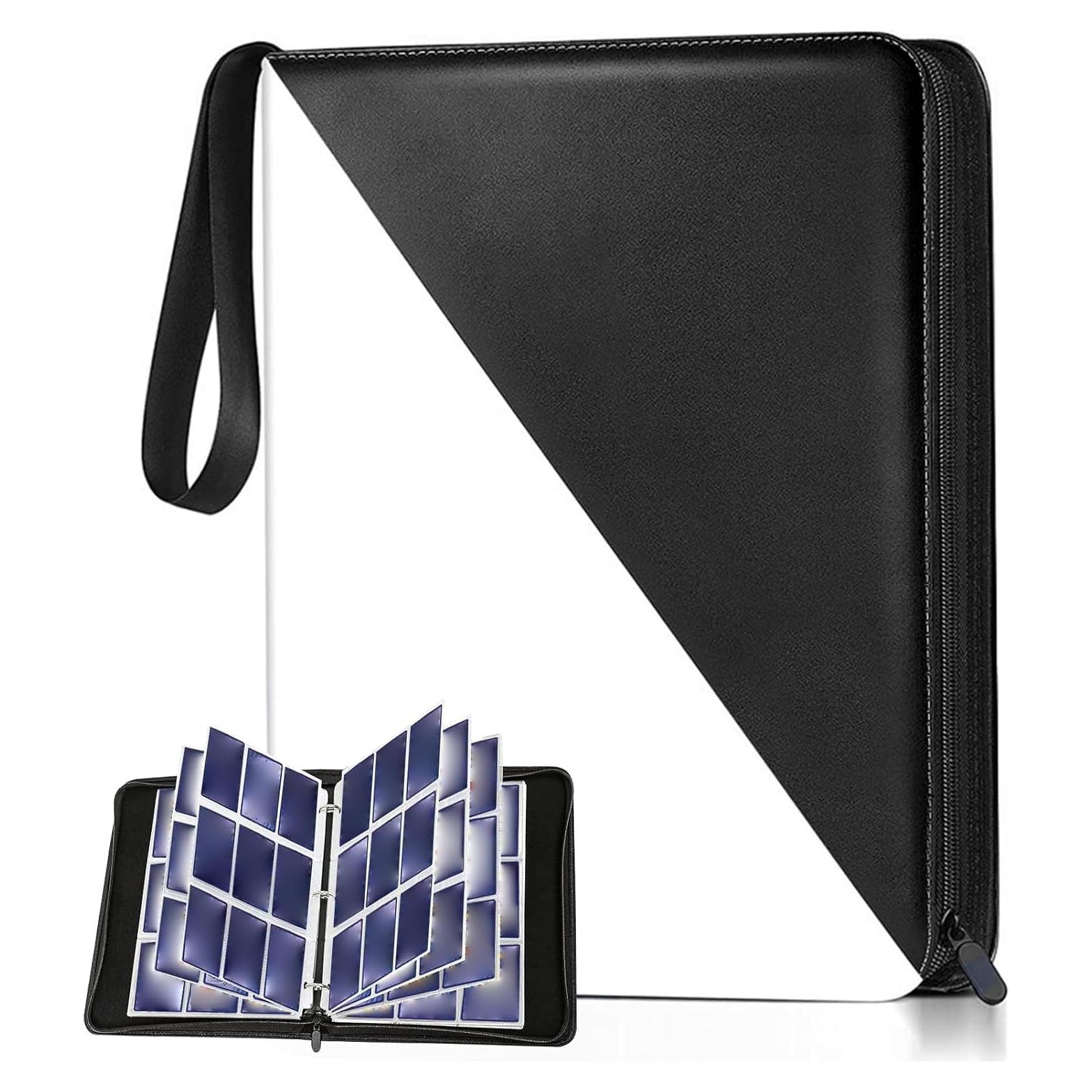 Carpeta para tarjetas XYGJZ Negra 4 bolsillos 400 tarjetas