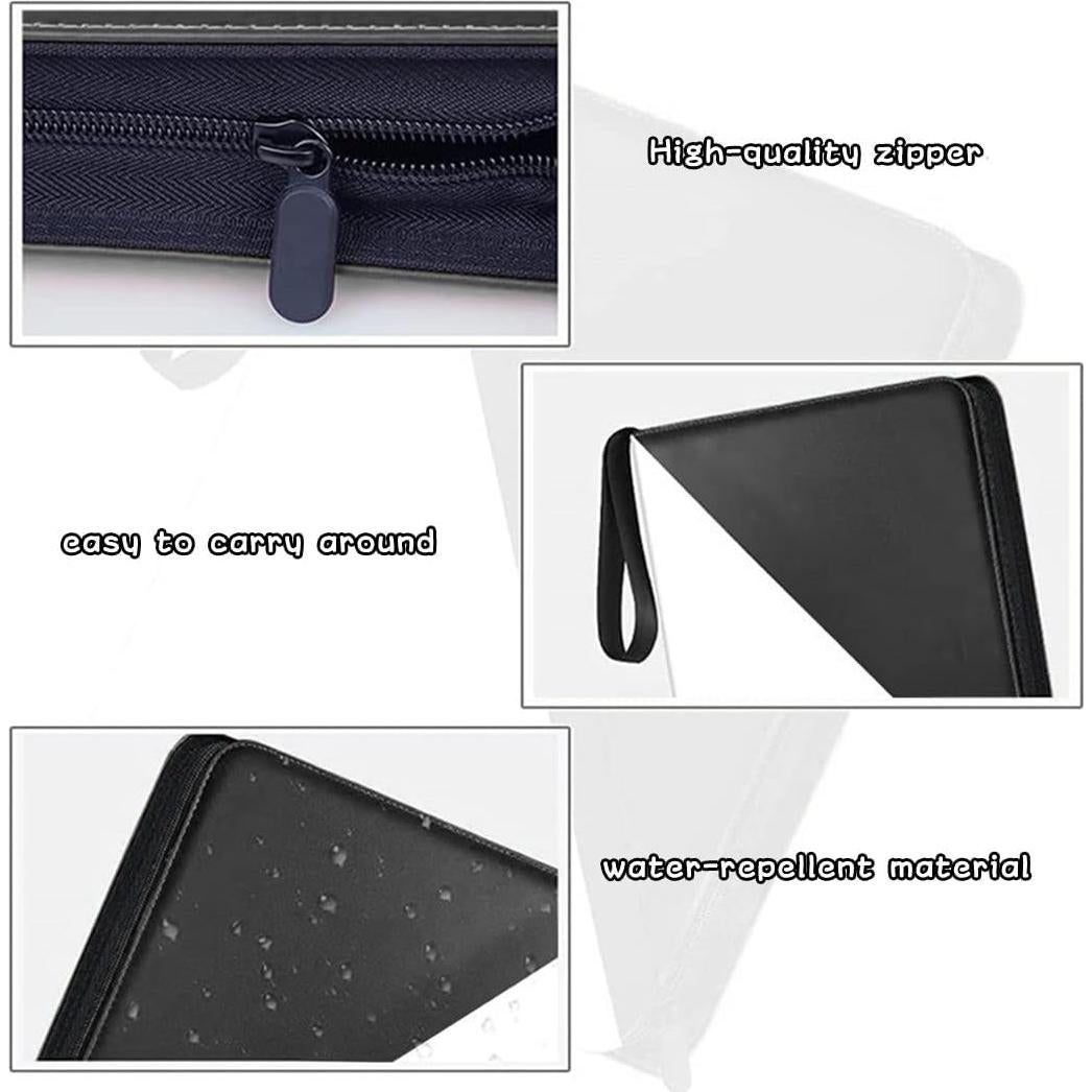 Carpeta para tarjetas XYGJZ Negra 4 bolsillos 400 tarjetas