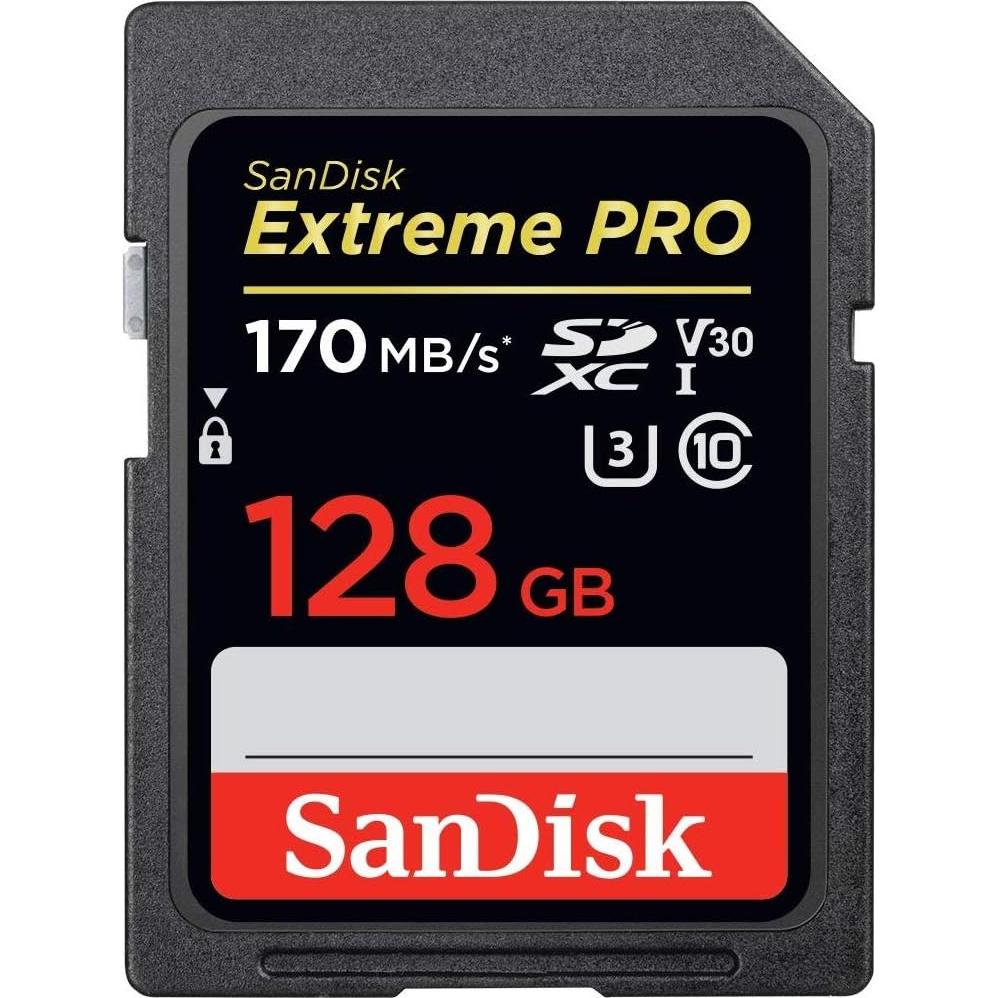 Paquete de 5 Tarjetas SD SanDisk Extreme Pro 128GB UHS-I V30
