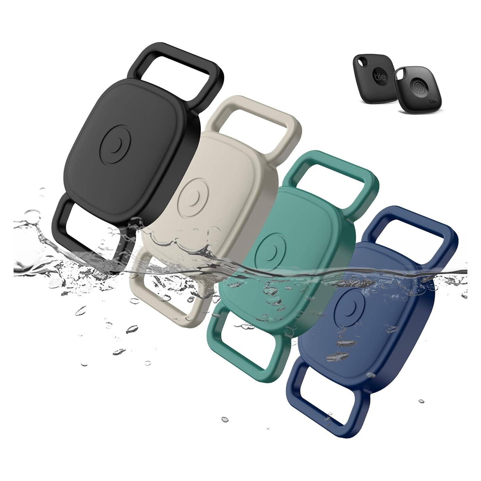 Soporte para Collar de Perro Tile Mate 2024/2022 - 4 Piezas Silicona Impermeable