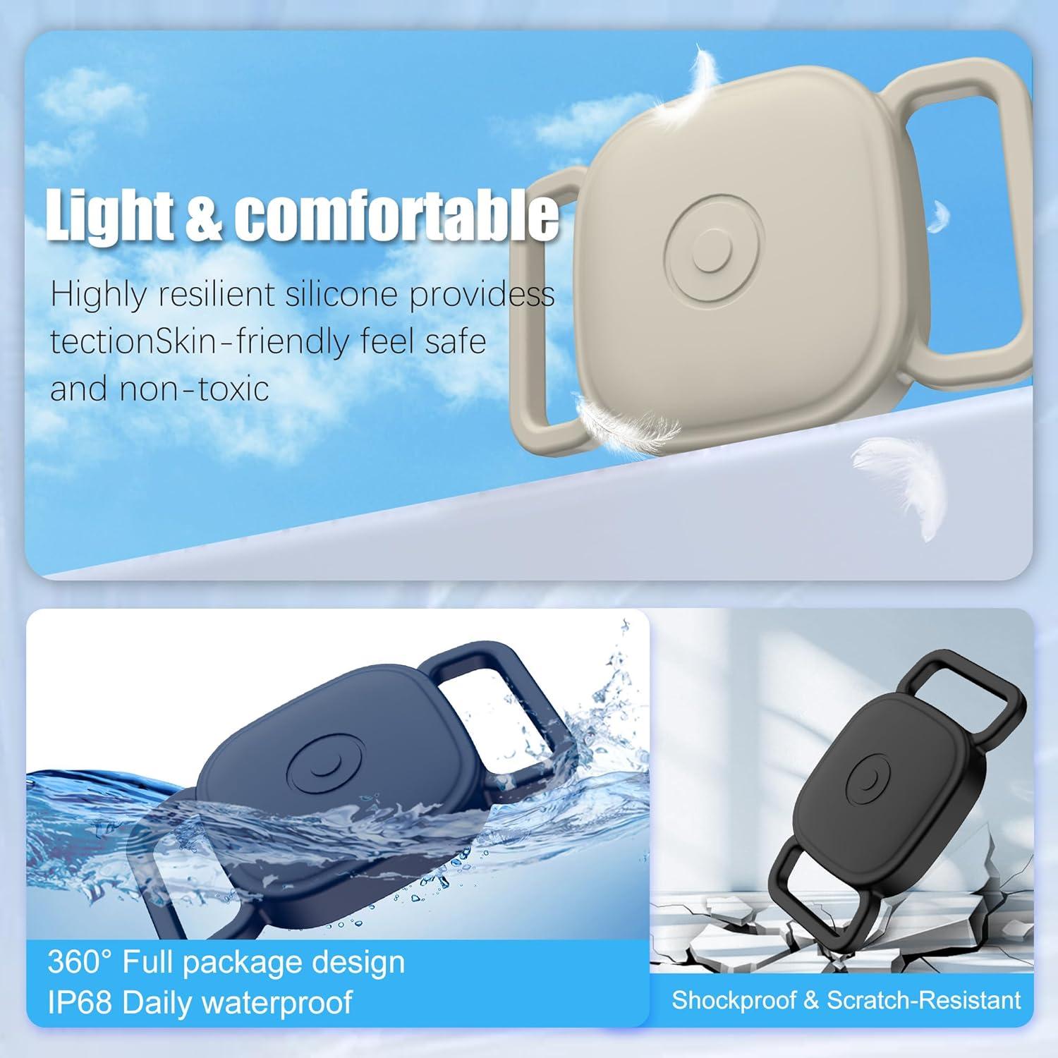 Soporte para Collar de Perro Tile Mate 2024/2022 - 4 Piezas Silicona Impermeable