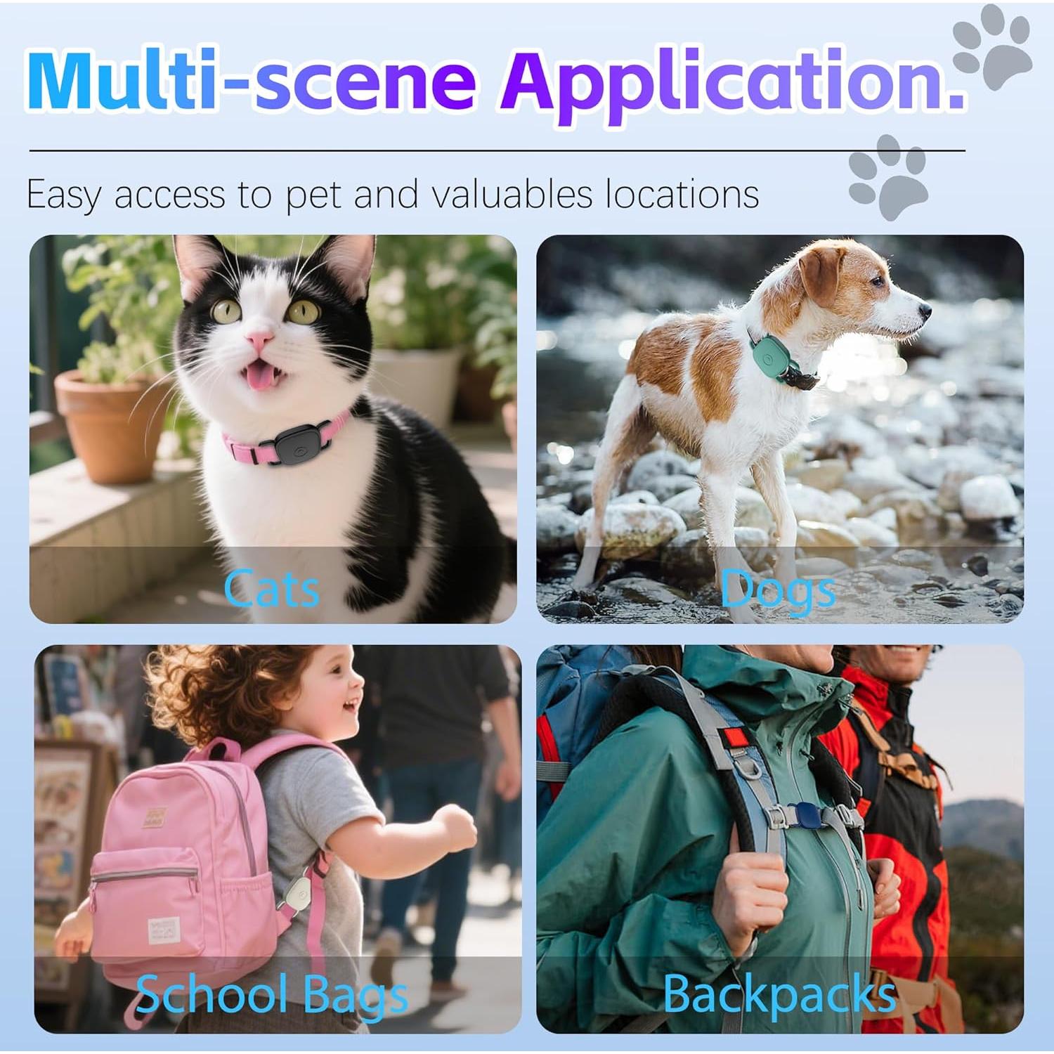 Soporte para Collar de Perro Tile Mate 2024/2022 - 4 Piezas Silicona Impermeable