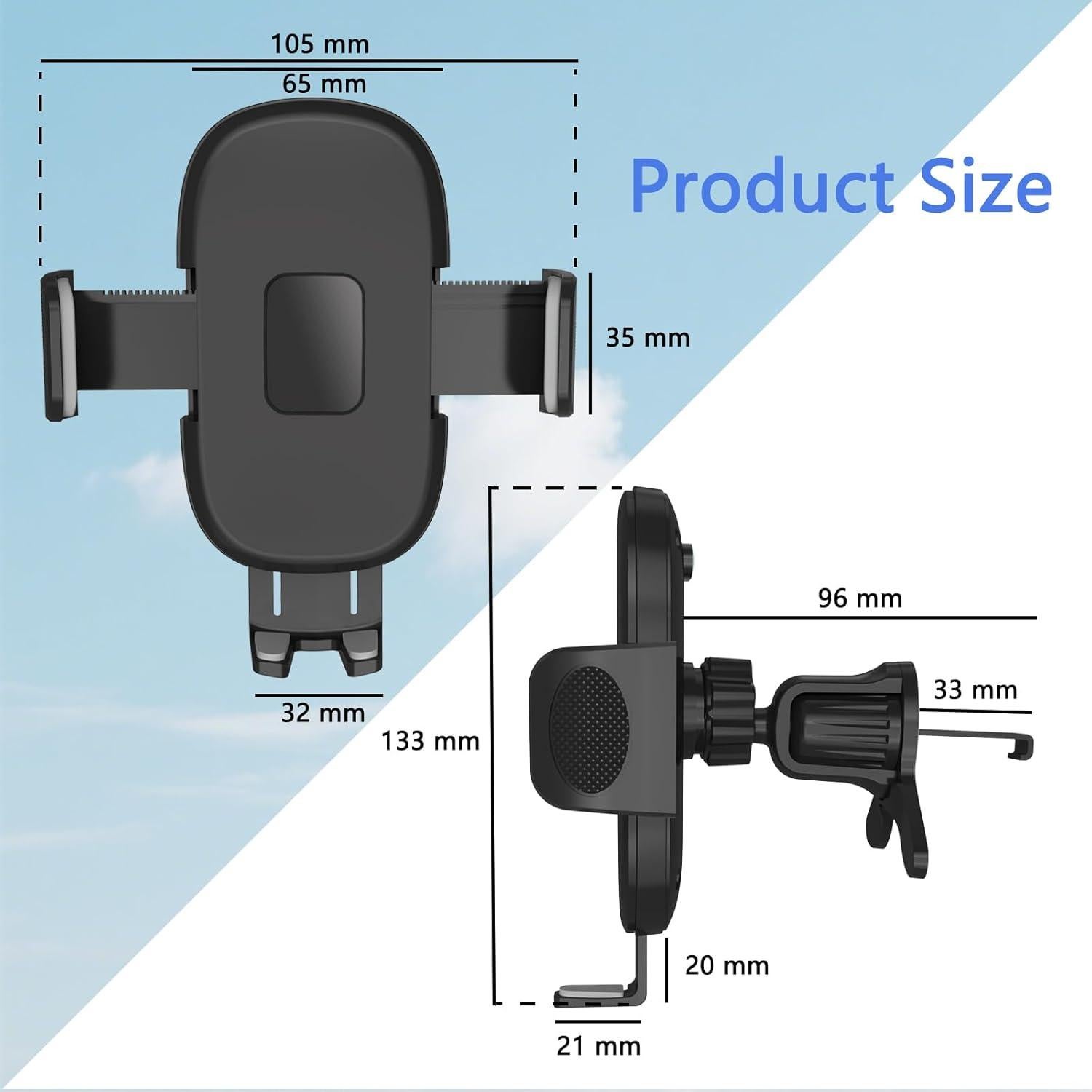 Soporte para Teléfono de Coche TAPMEI 2025 Universal Negro