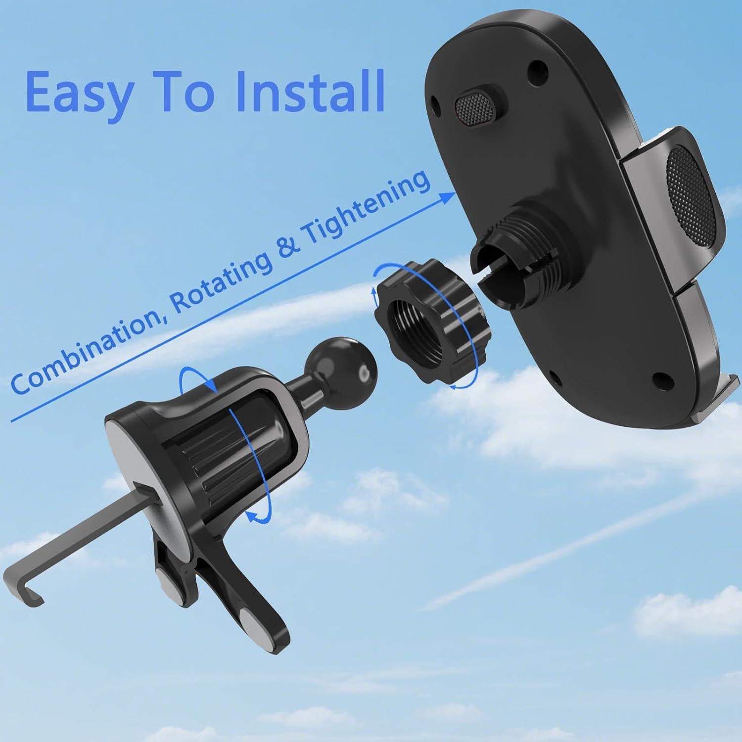 Soporte para Teléfono de Coche TAPMEI 2025 Universal Negro