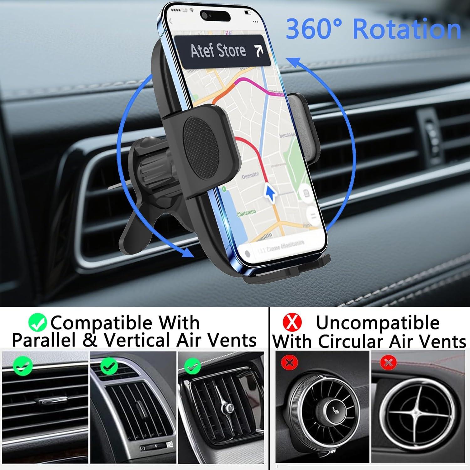 Soporte para Teléfono de Coche TAPMEI 2025 Universal Negro