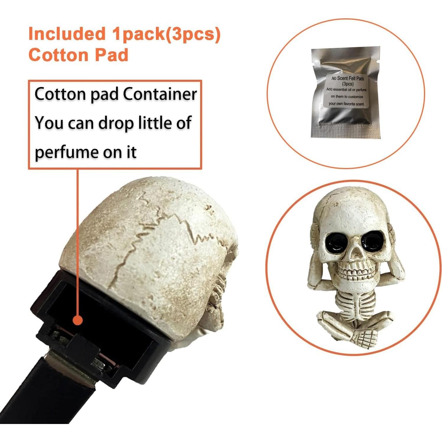 Ambientador de Auto Calavera Idefair - 3 Piezas Decorativas