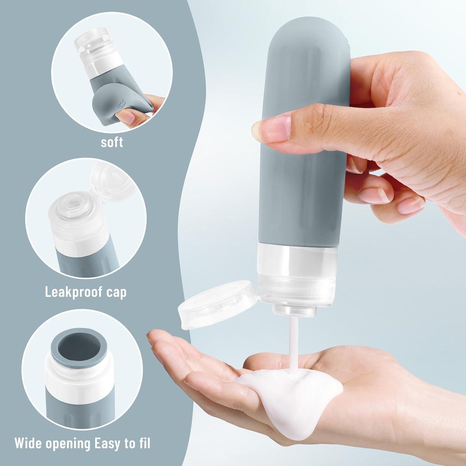 Botellas de Viaje Landisun 18 Pack Aseo 88.7 ml a Prueba de Fugas