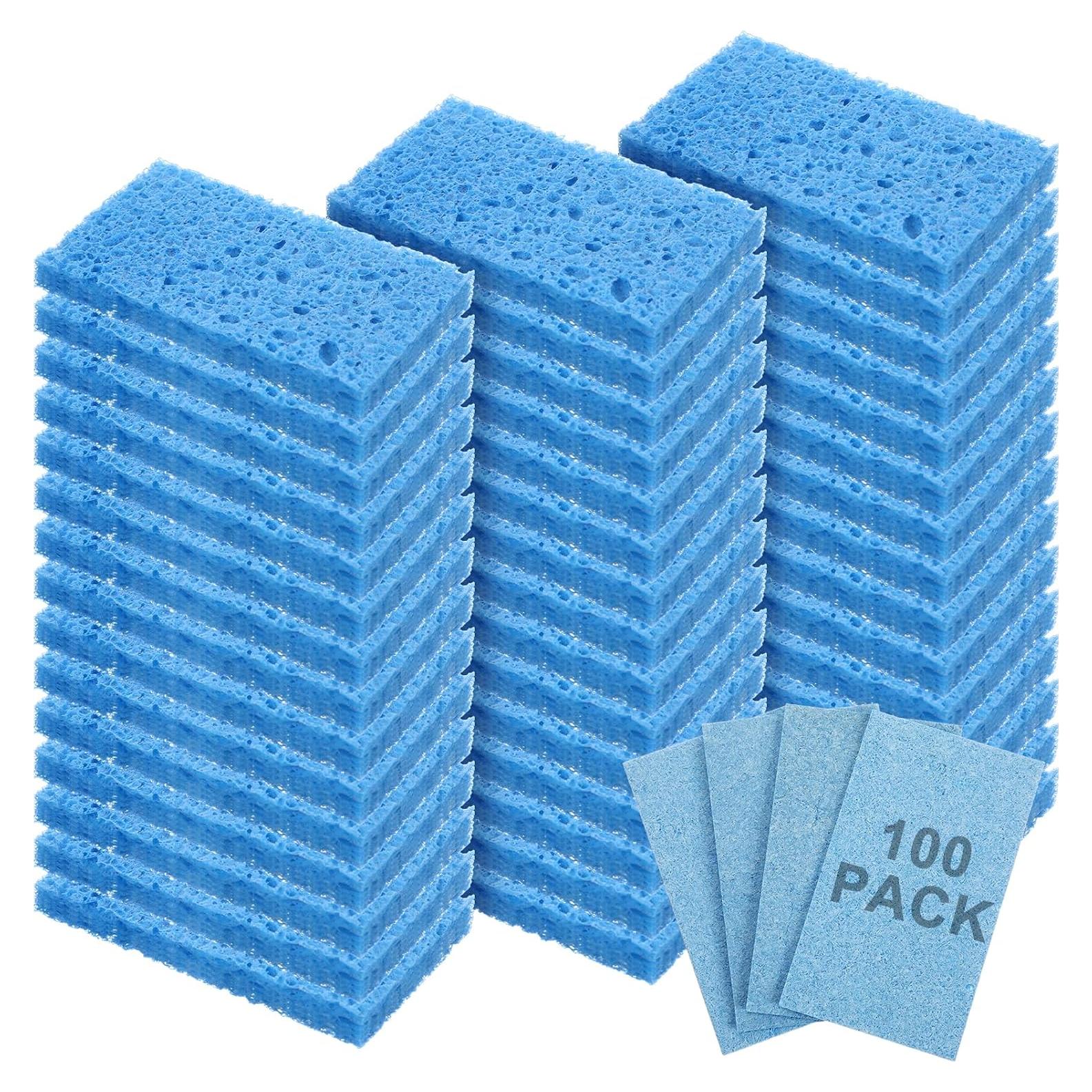 Esponjas de Cocina Zhengmy 100 Piezas Azul 10x6 cm