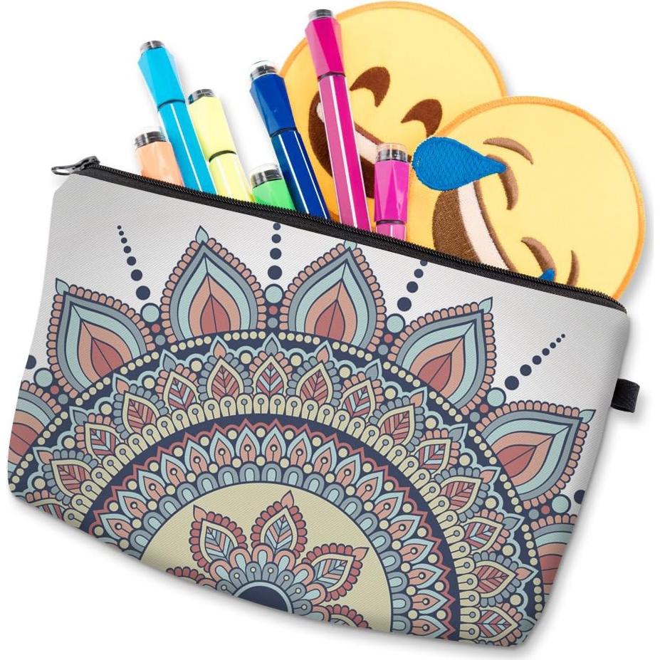 Bolsa Cosmética Impermeable Deanfun 21.9x18x13.6 cm Flores