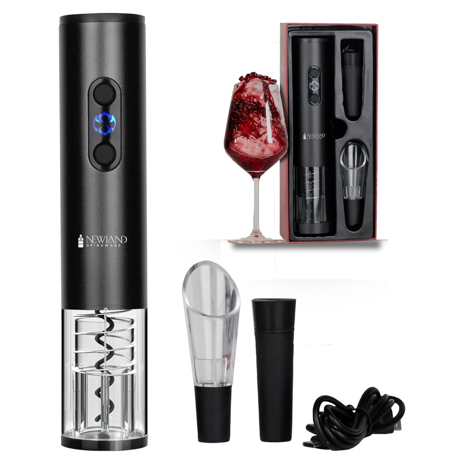 Abrebotellas de Vino Eléctrico Newland Drinkware Negro