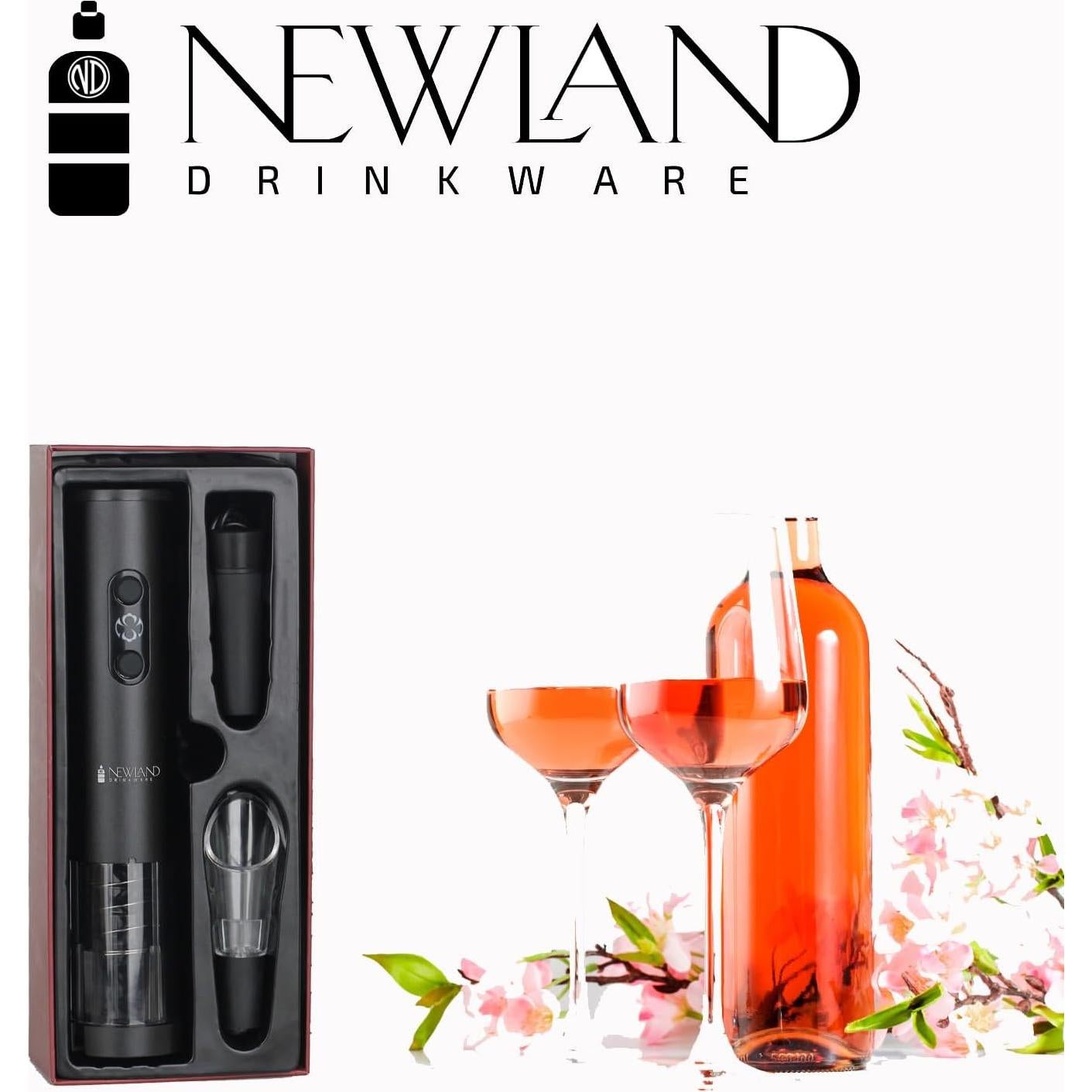 Abrebotellas de Vino Eléctrico Newland Drinkware Negro