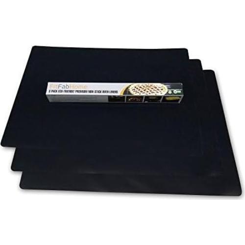 Paquete de 3 alfombrillas para horno FitFabHome 40x58 cm