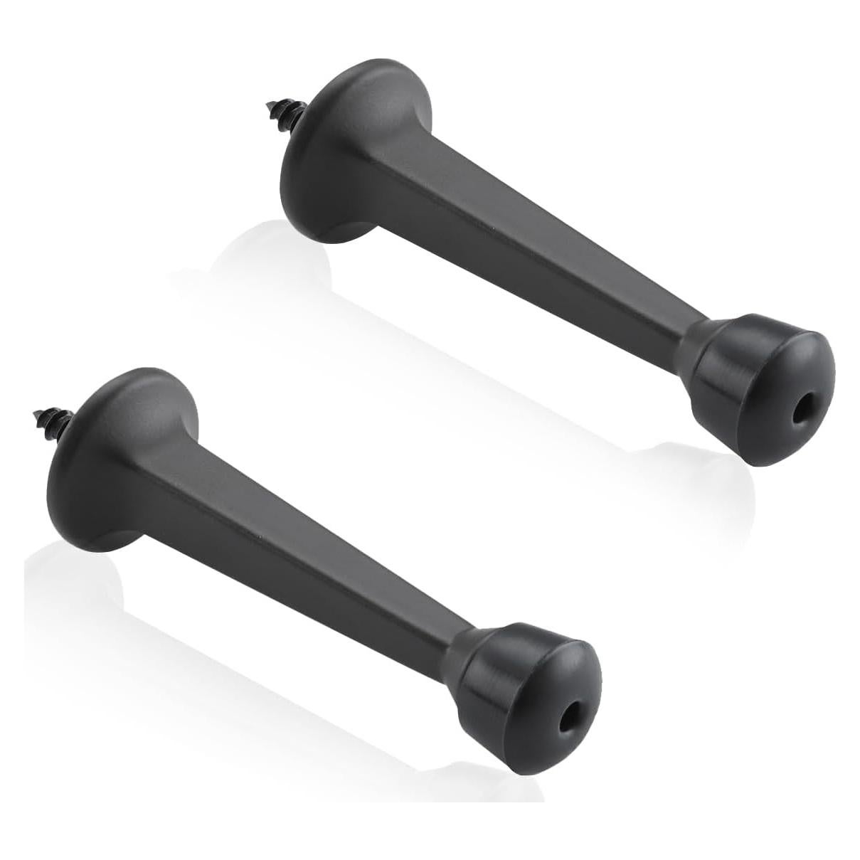 Parada de Puerta Rígida Sólida Home Master 2 Paquete Negro Mate