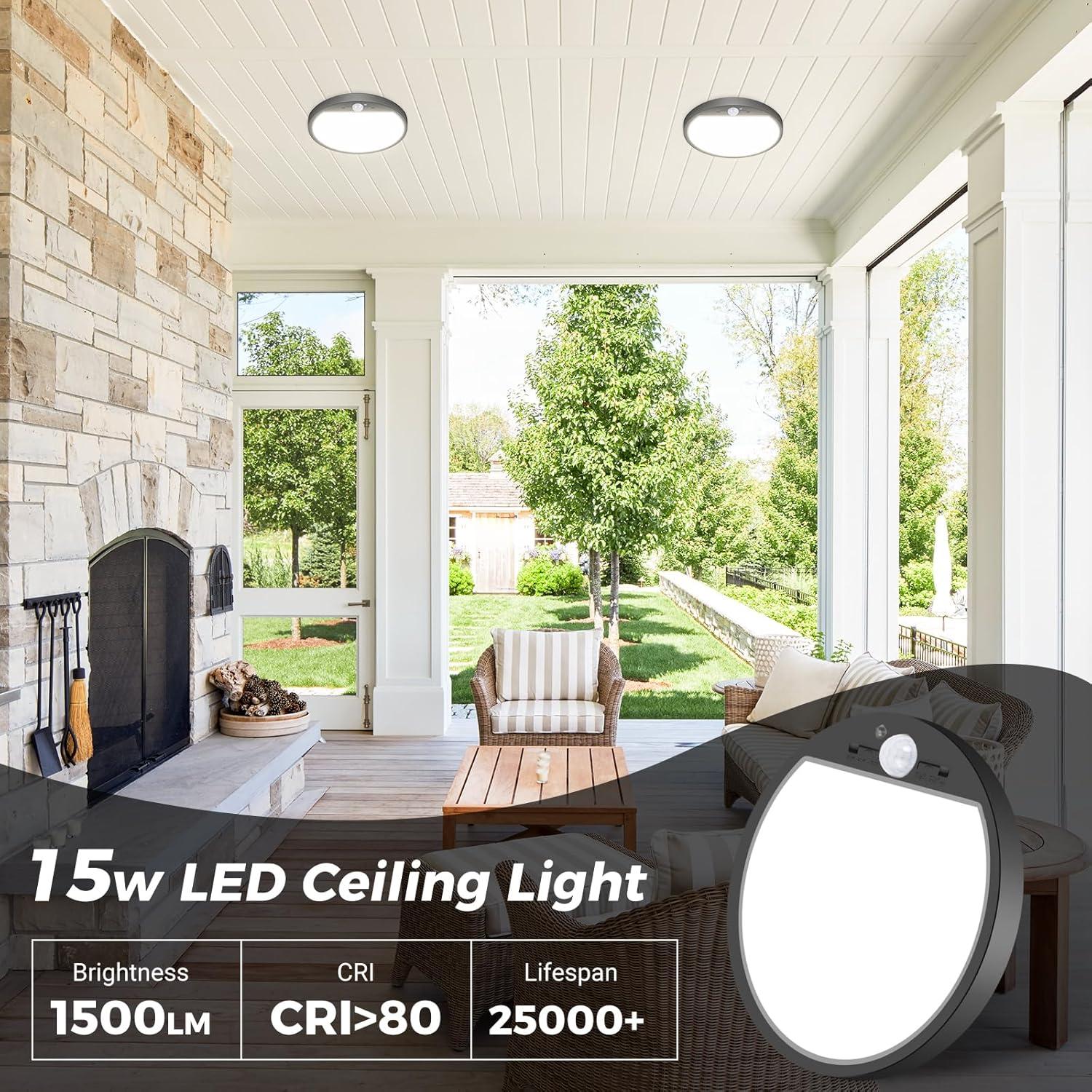 Luz de Sensor de Movimiento Slochi 15W 1500LM 3000K/4000K/6500K