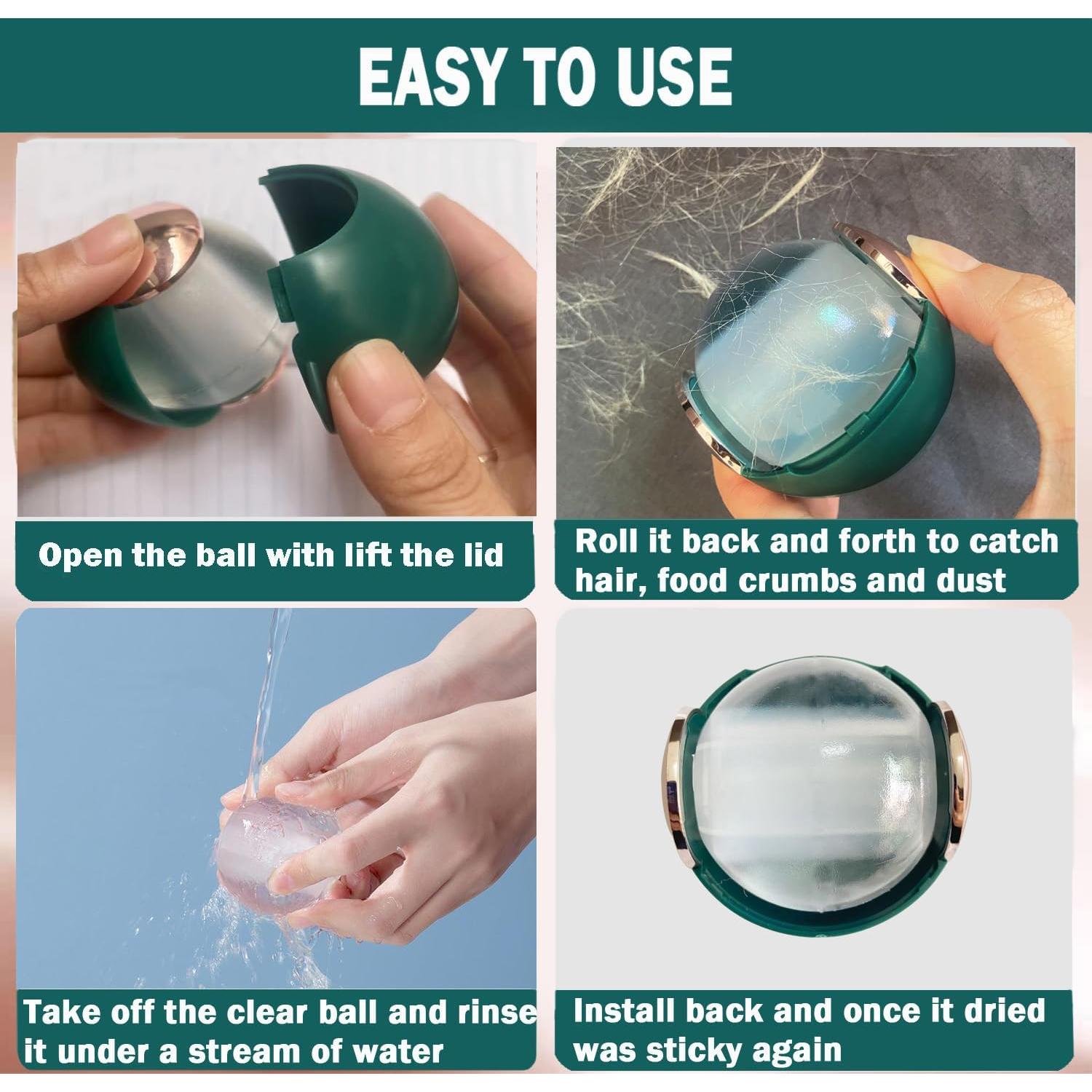 Rodillo de Pelusa Reutilizable CALMTEE Verde 6.8cm