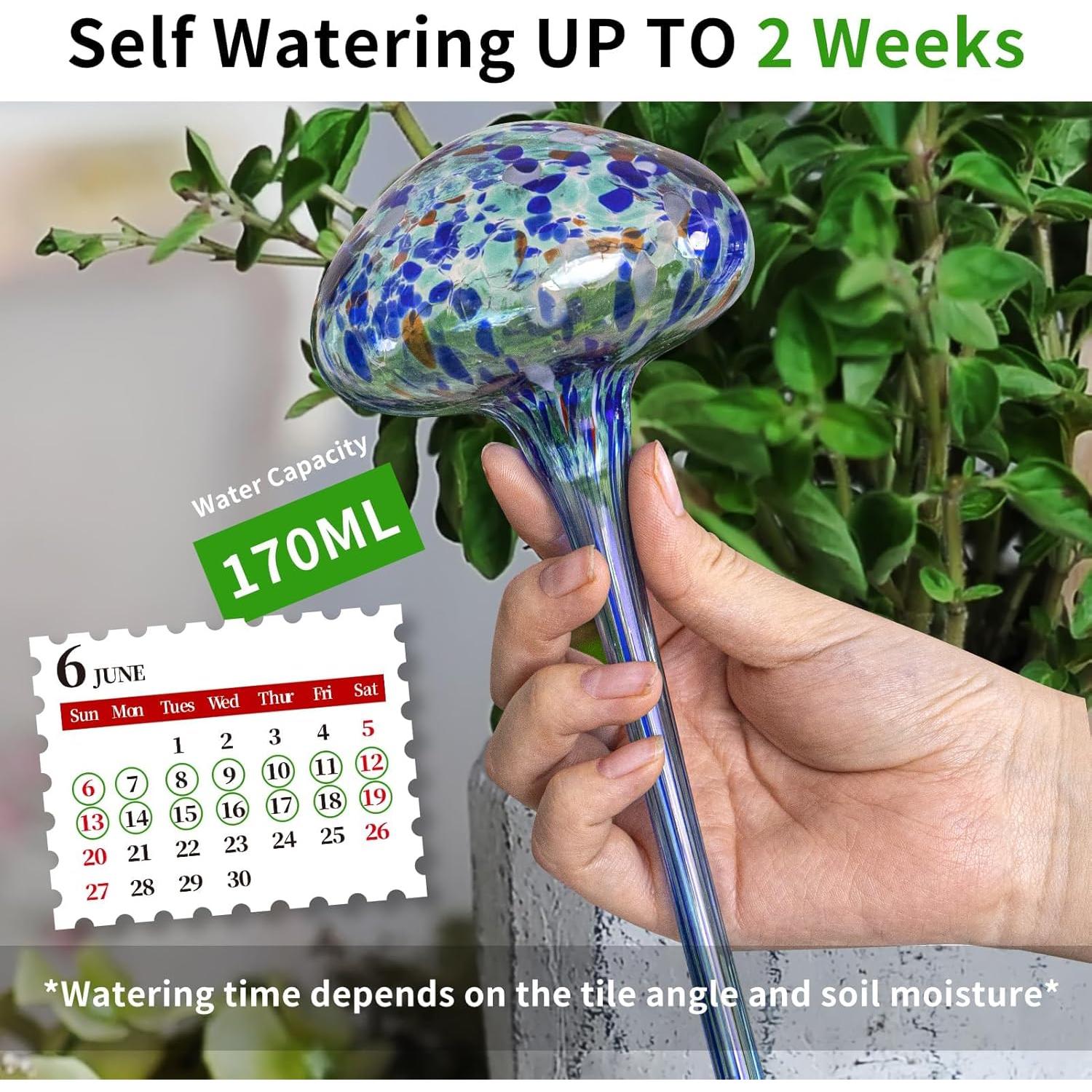 Esferas de Riego Automático Happnear 4Pcs Vidrio 170ml