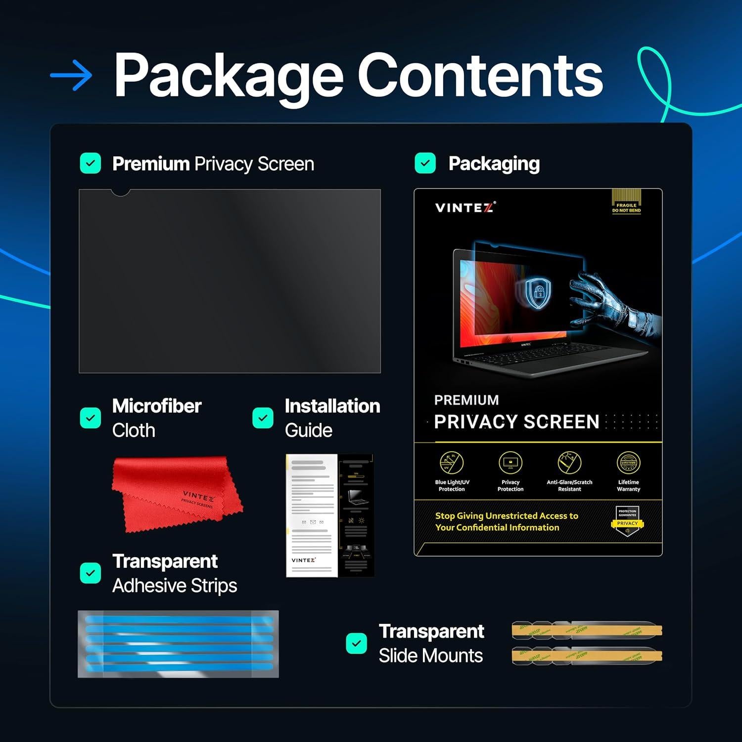 VINTEZ Pantalla de Privacidad 14" (35.56 cm) Antirreflejos