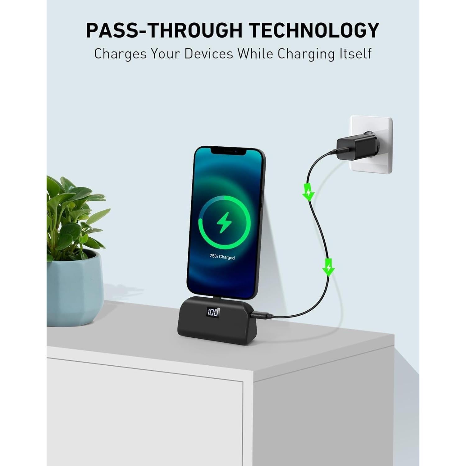 Cargador Portátil Mini 4800mAh para iPhone - Carga Rápida