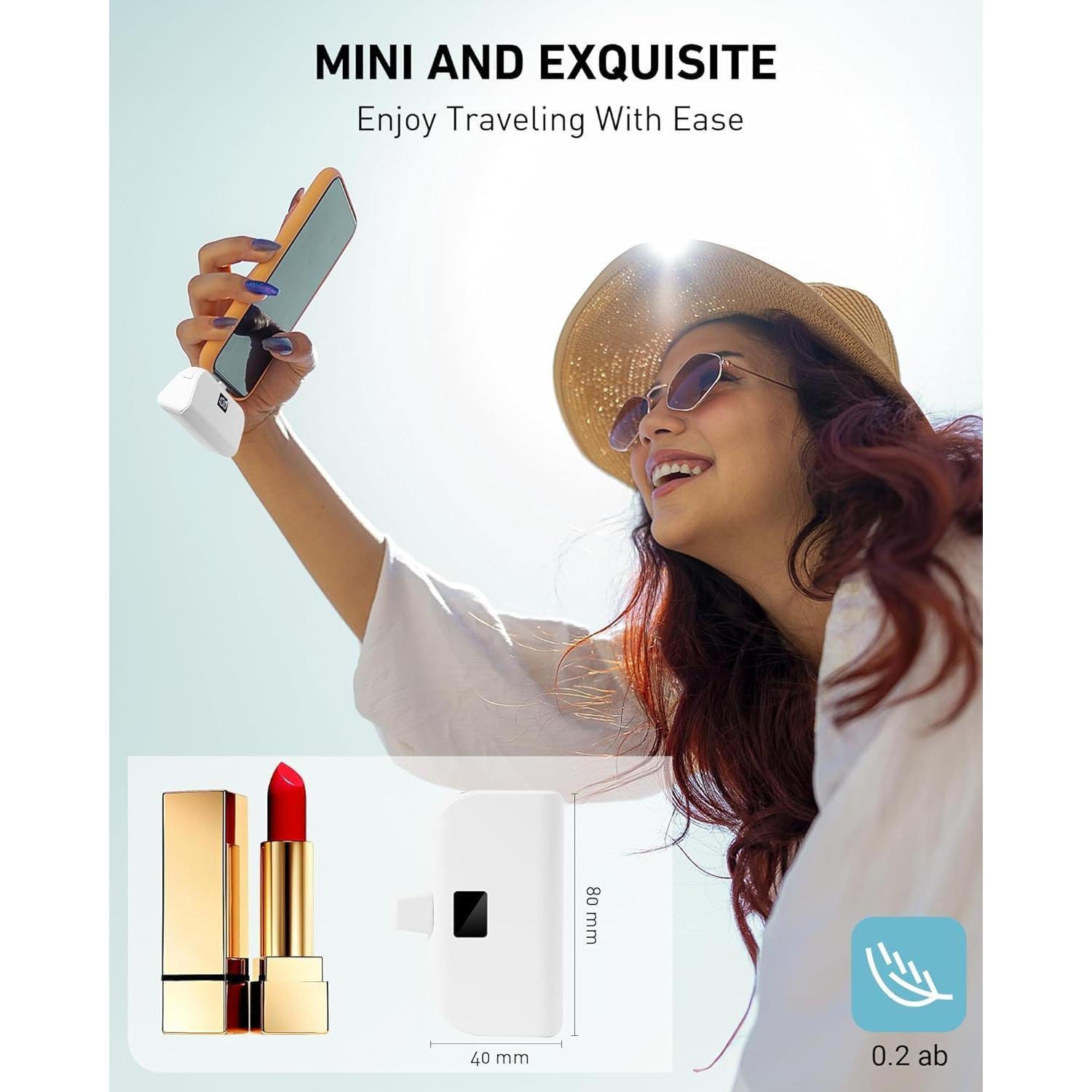 Cargador Portátil Mini 4800mAh para iPhone - Carga Rápida