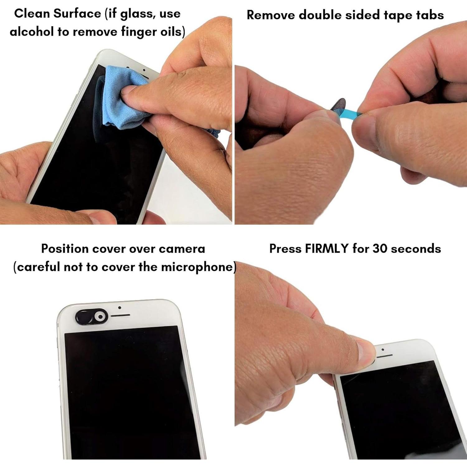 Foretra - Ultra Thin Metal Webcam Cover Privacy Slide for Your Laptop Tablet Avoid Camera Hacking and Protect Your Privacy 10 Pack (BLACK/10PK)