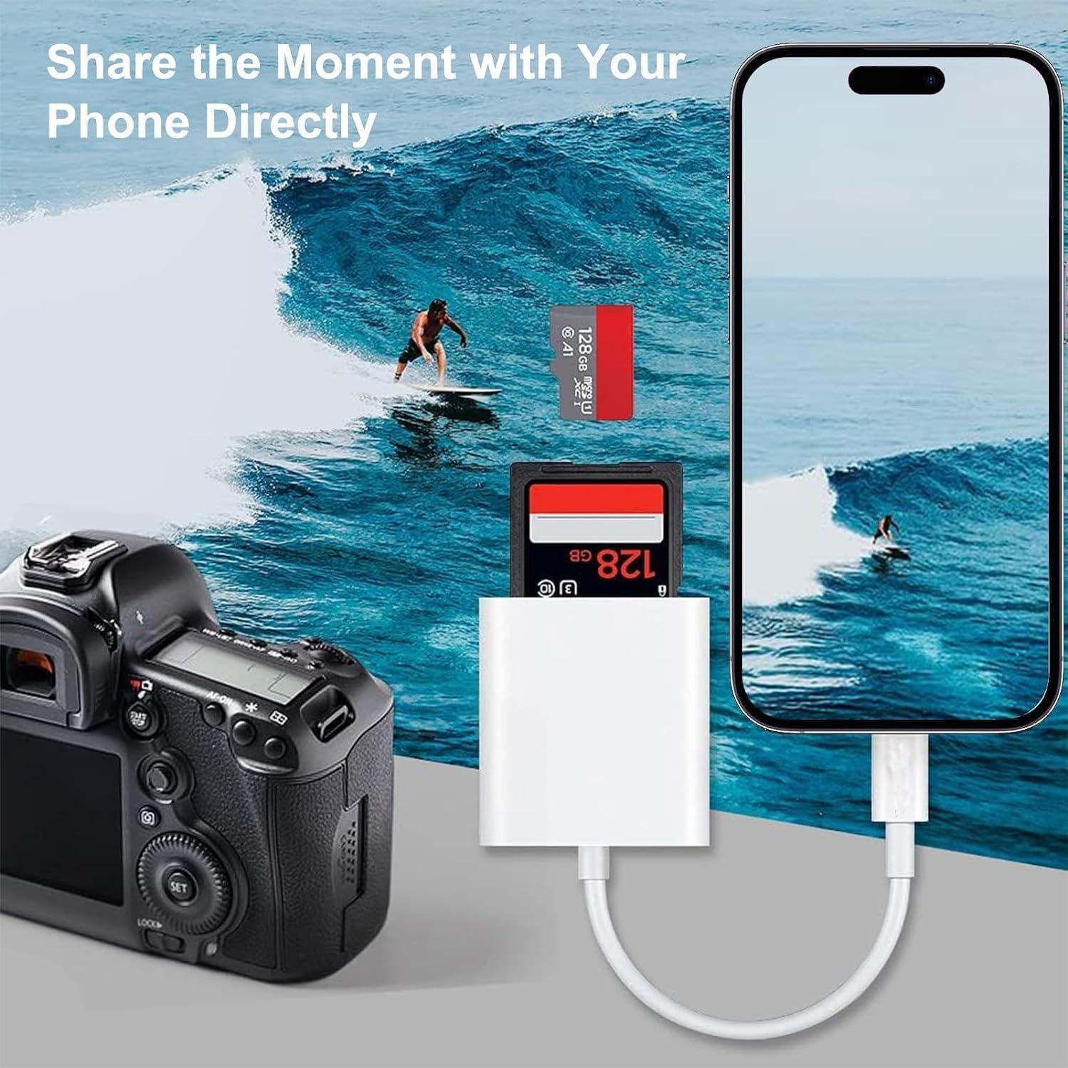 Lector de tarjetas SD TF USB C Htrenc para iPhone 15 y iPad