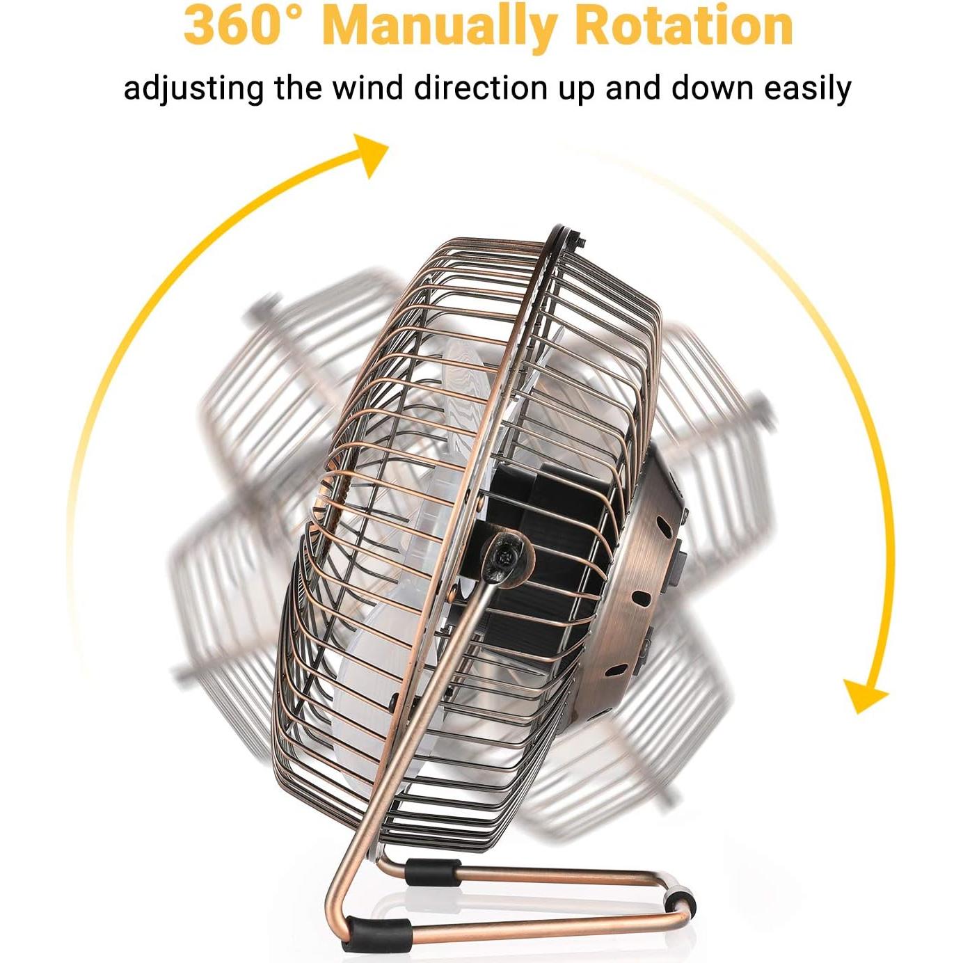 Ventilador de Escritorio USB EasyAcc 12.7 cm Silencioso 2 Velocidades