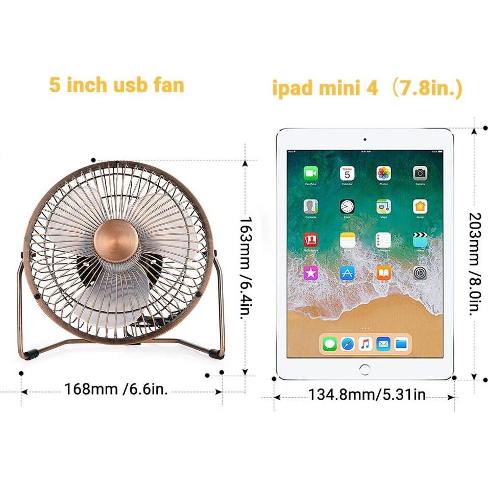 Ventilador de Escritorio USB EasyAcc 12.7 cm Silencioso 2 Velocidades