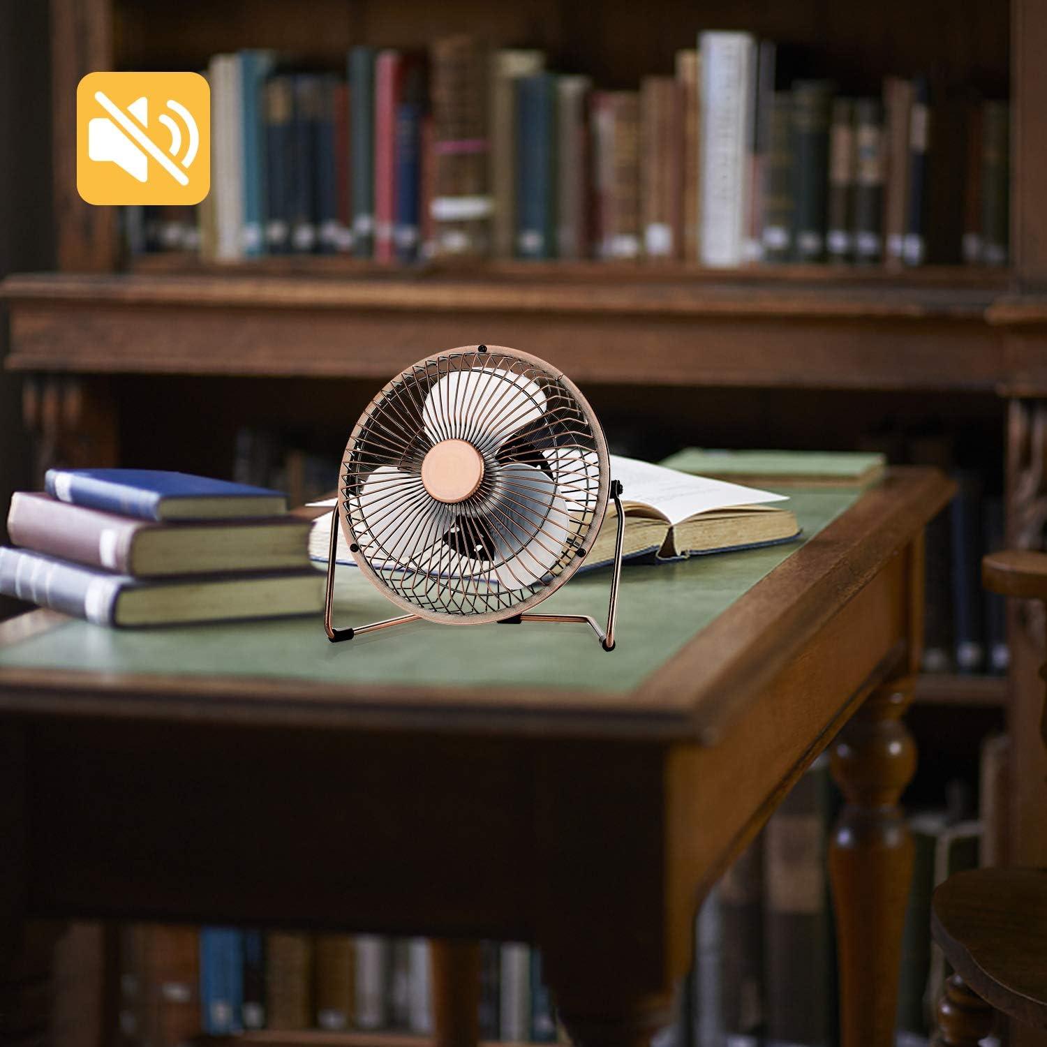 Ventilador de Escritorio USB EasyAcc 12.7 cm Silencioso 2 Velocidades