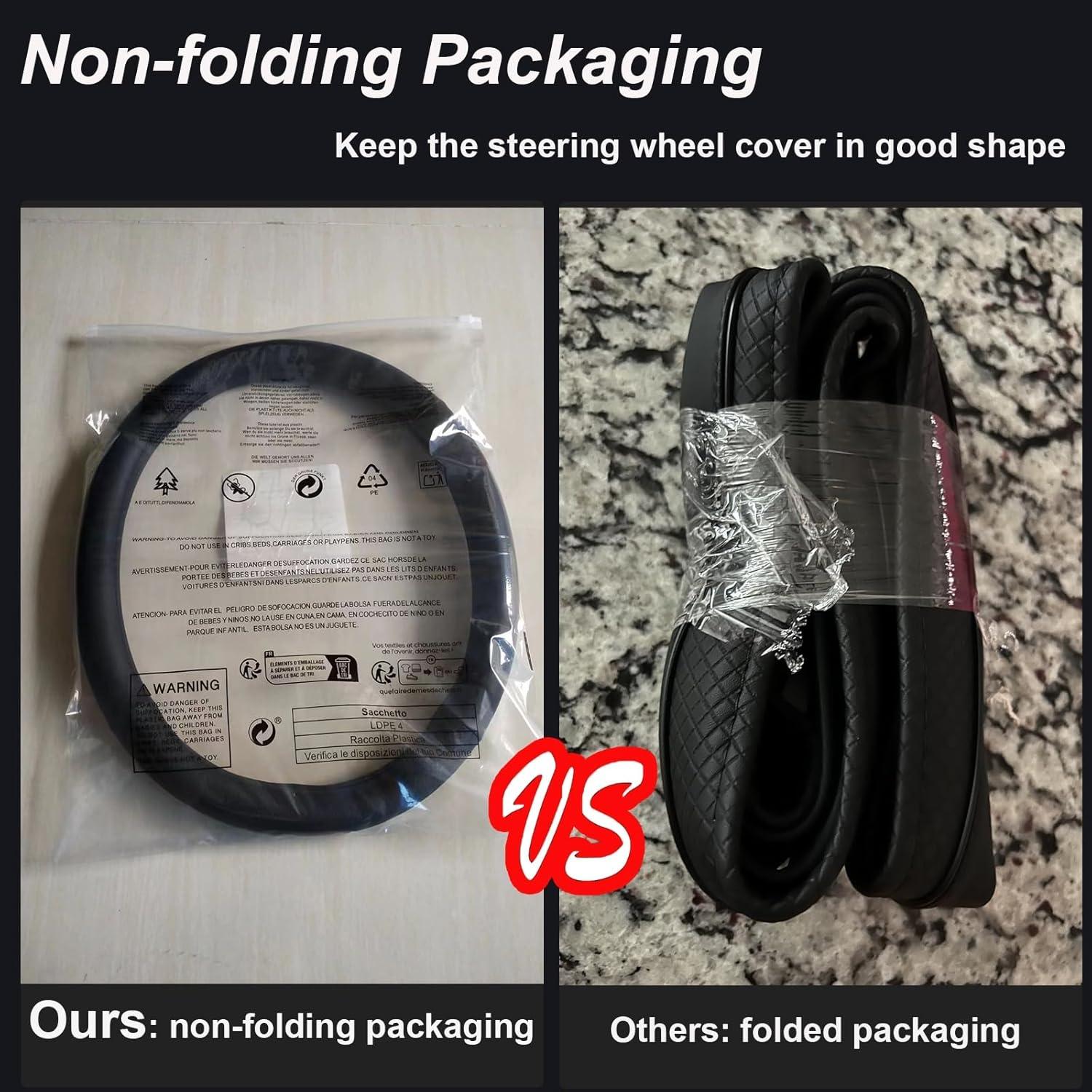 Funda de Volante Mihecor 37-38 cm Cuero Microfibra Negro