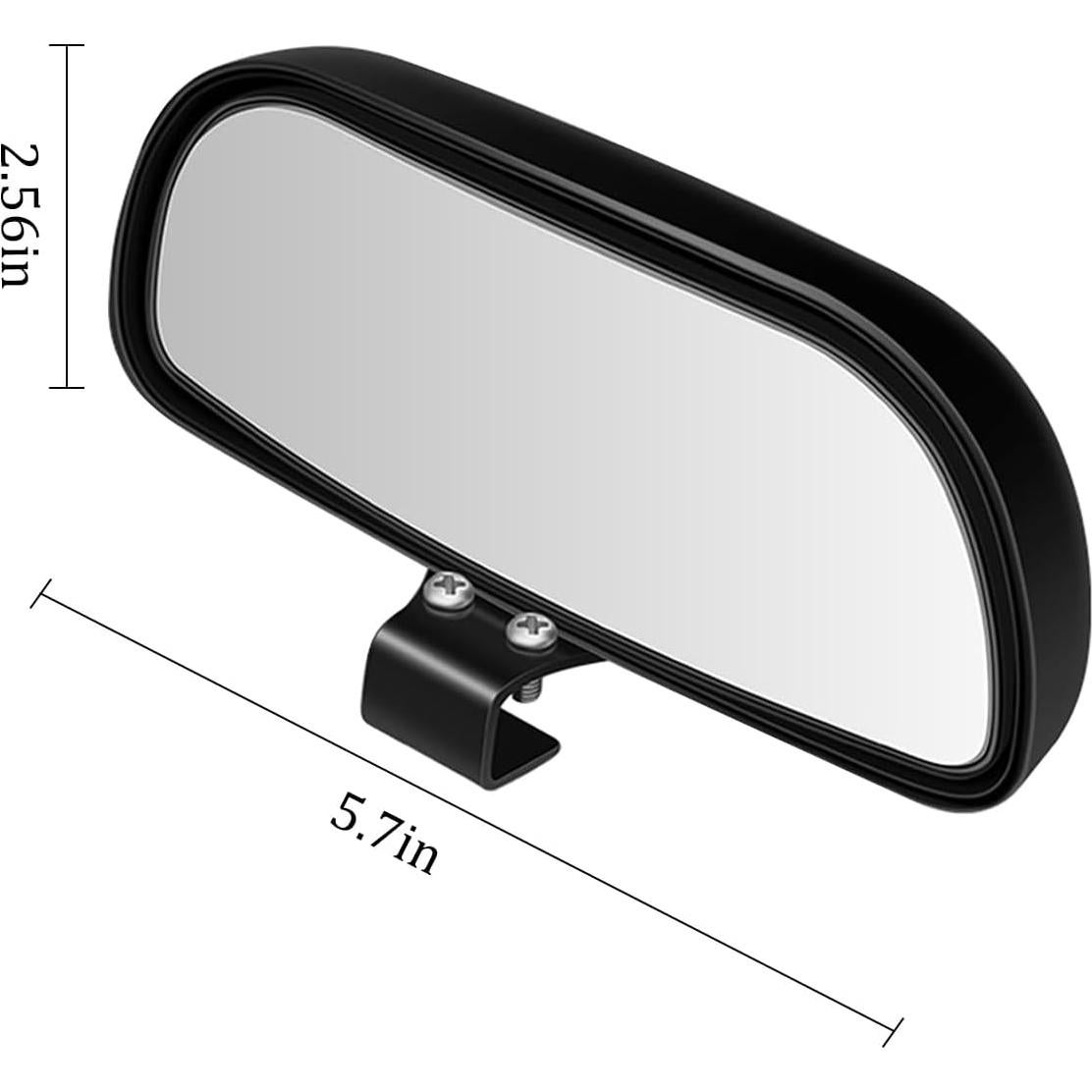 Espejo Convexo de Punto Ciego Mandark para Auto Negro 14.5x6.5cm