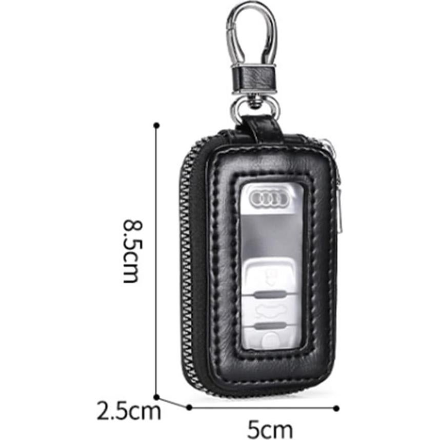 Funda de Llave de Coche Universal de Cuero Negro - Unisex
