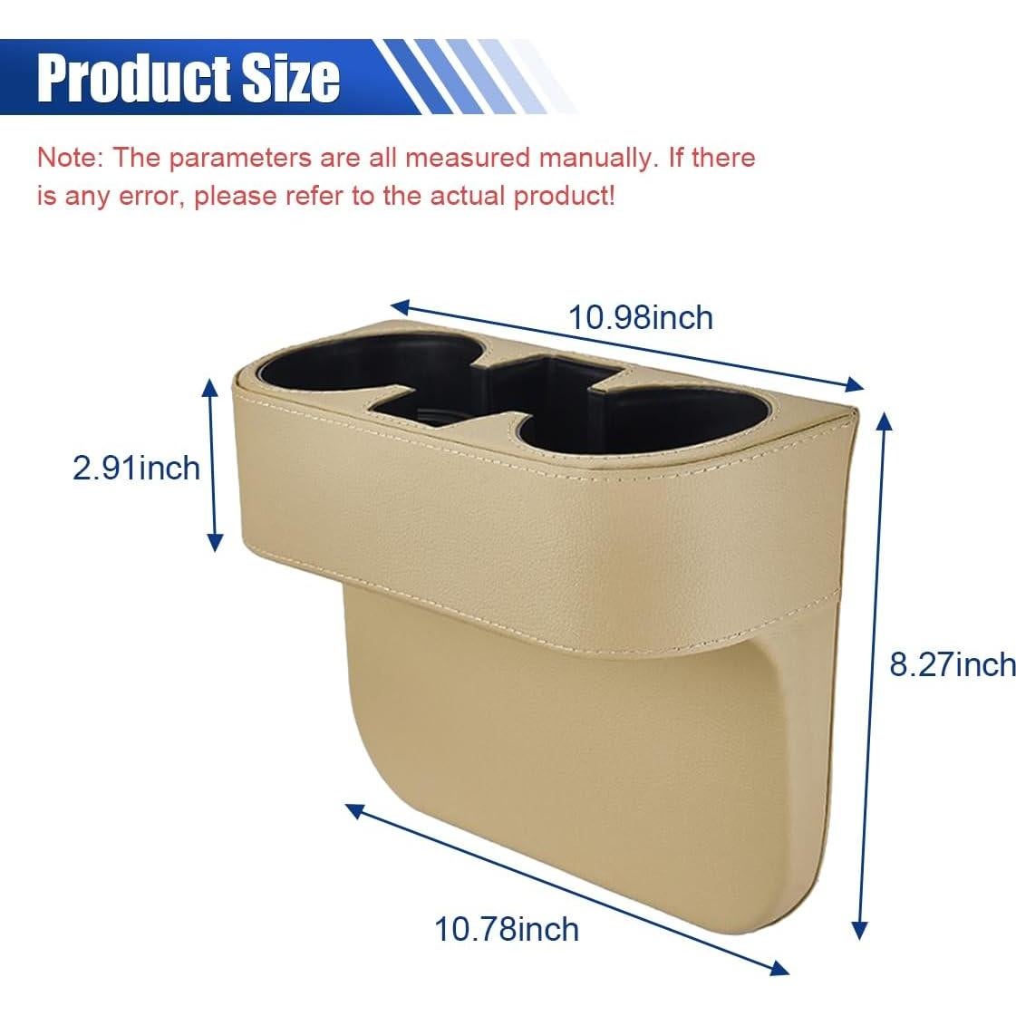 Soporte para Taza de Coche KITUREK Beige, Organizador Multifuncional