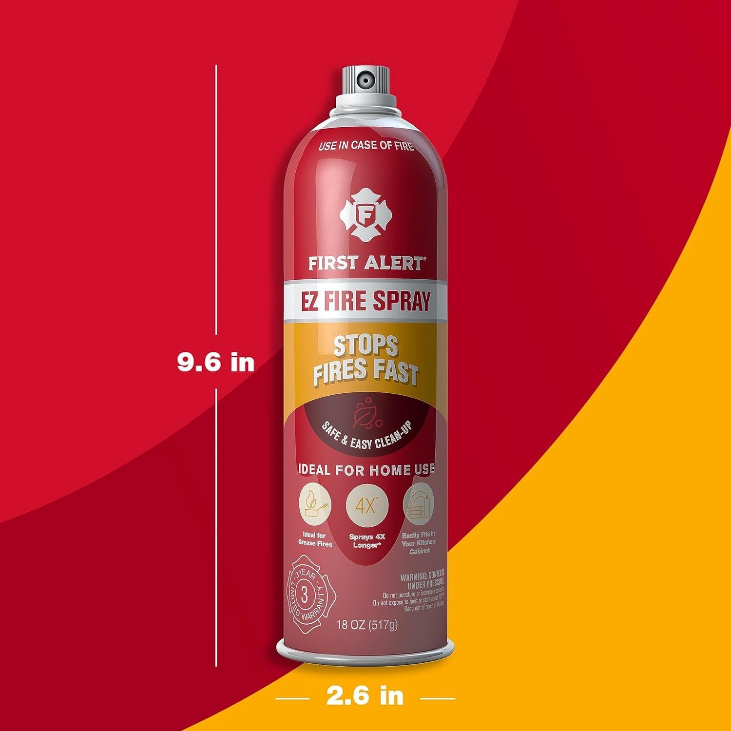 Spray Extintor de Fuego EZ Primera Alerta, Paquete de 2, 0.91 kg