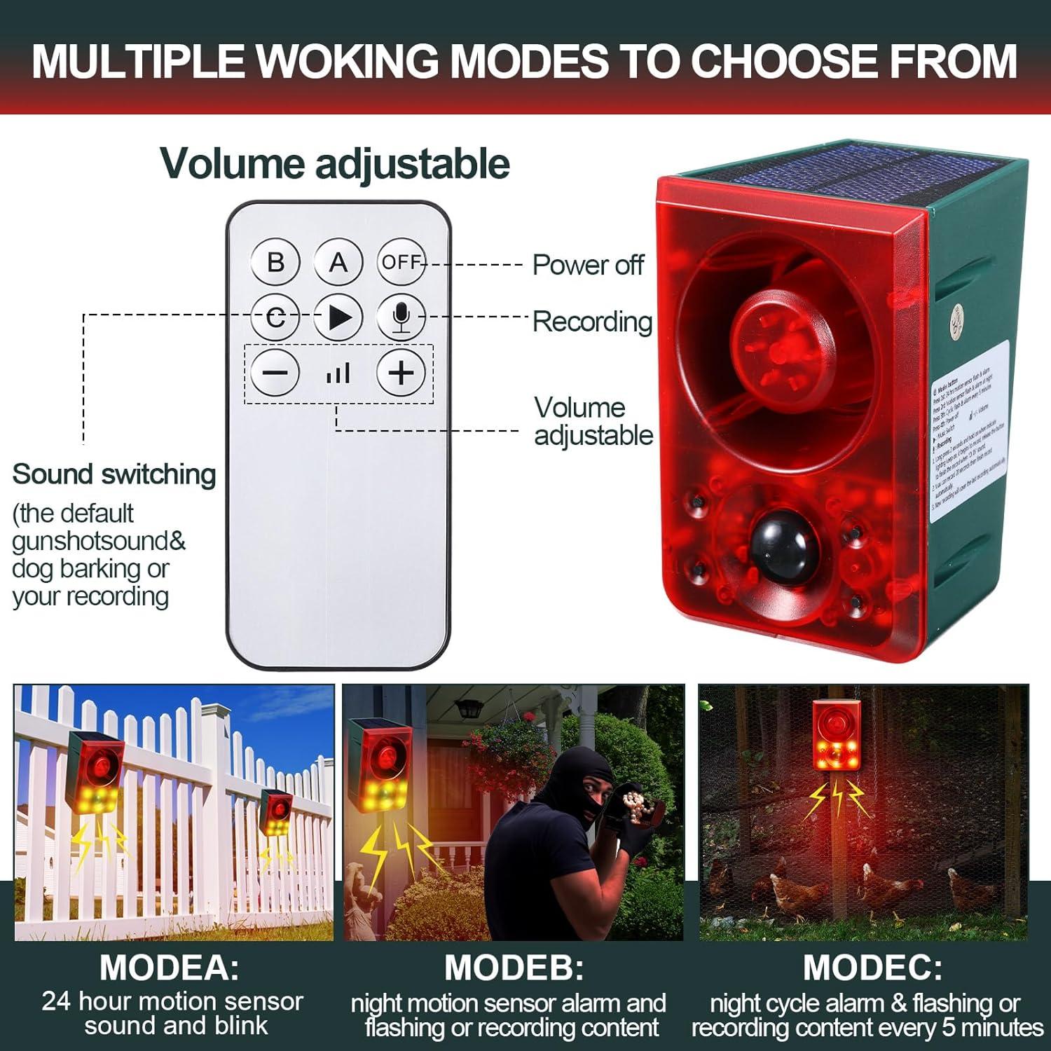 Alarmas de Movimiento Solar Qualirey 2 Pcs con Control Remoto