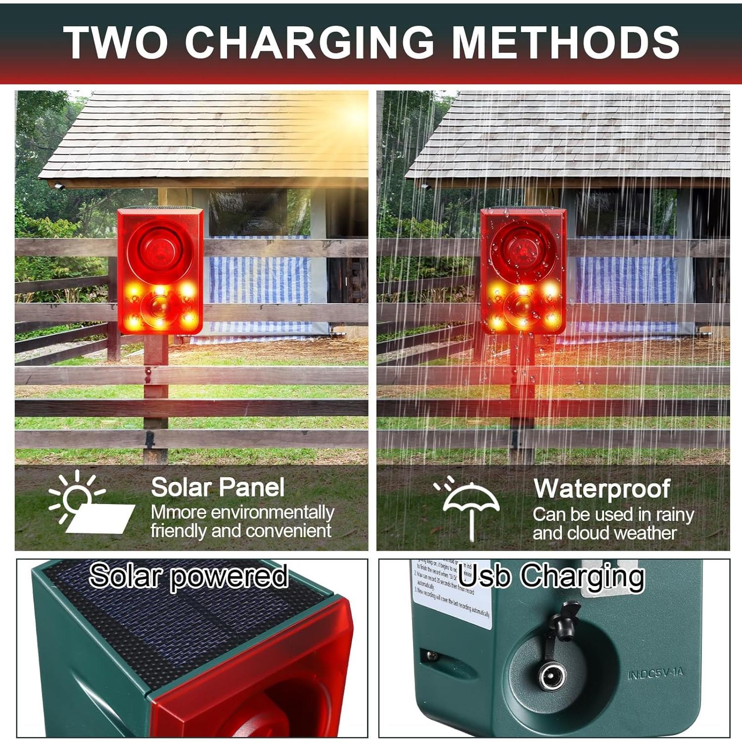 Alarmas de Movimiento Solar Qualirey 2 Pcs con Control Remoto
