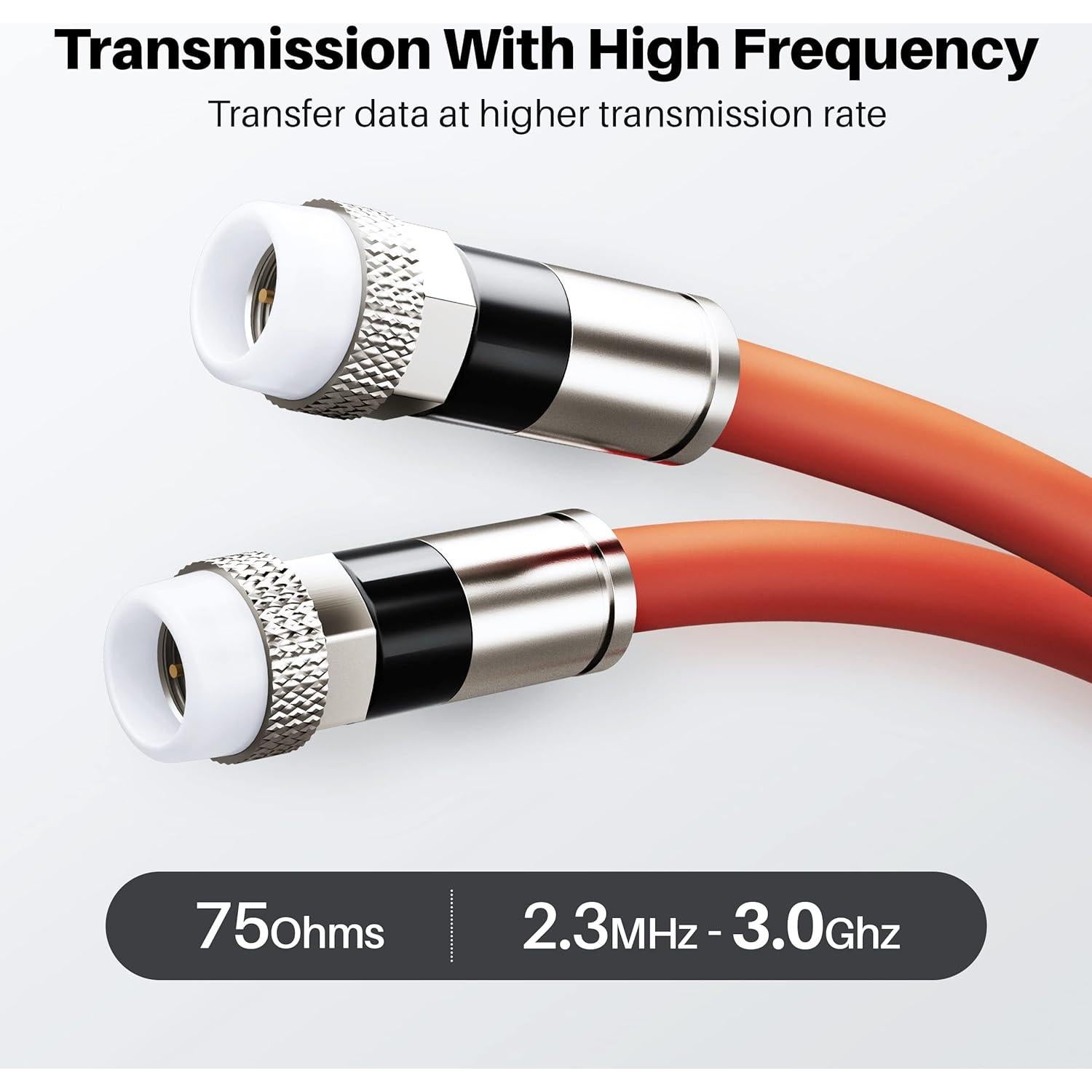Cable Coaxial GEARit RG6 4.57m para Entierro Directo