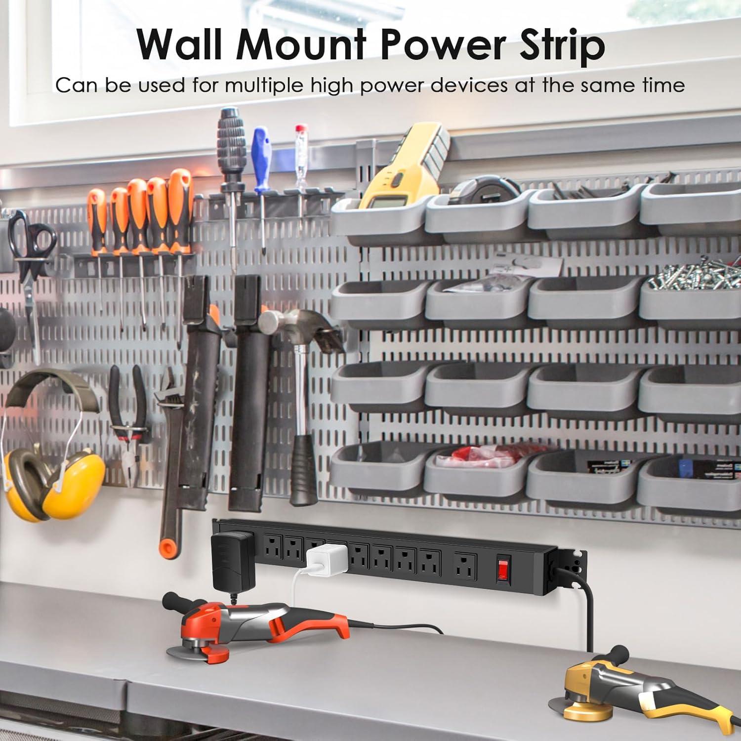 Regleta de Potencia JUNNUJ 10 Salidas 1.83m Montaje Multi Ángulo