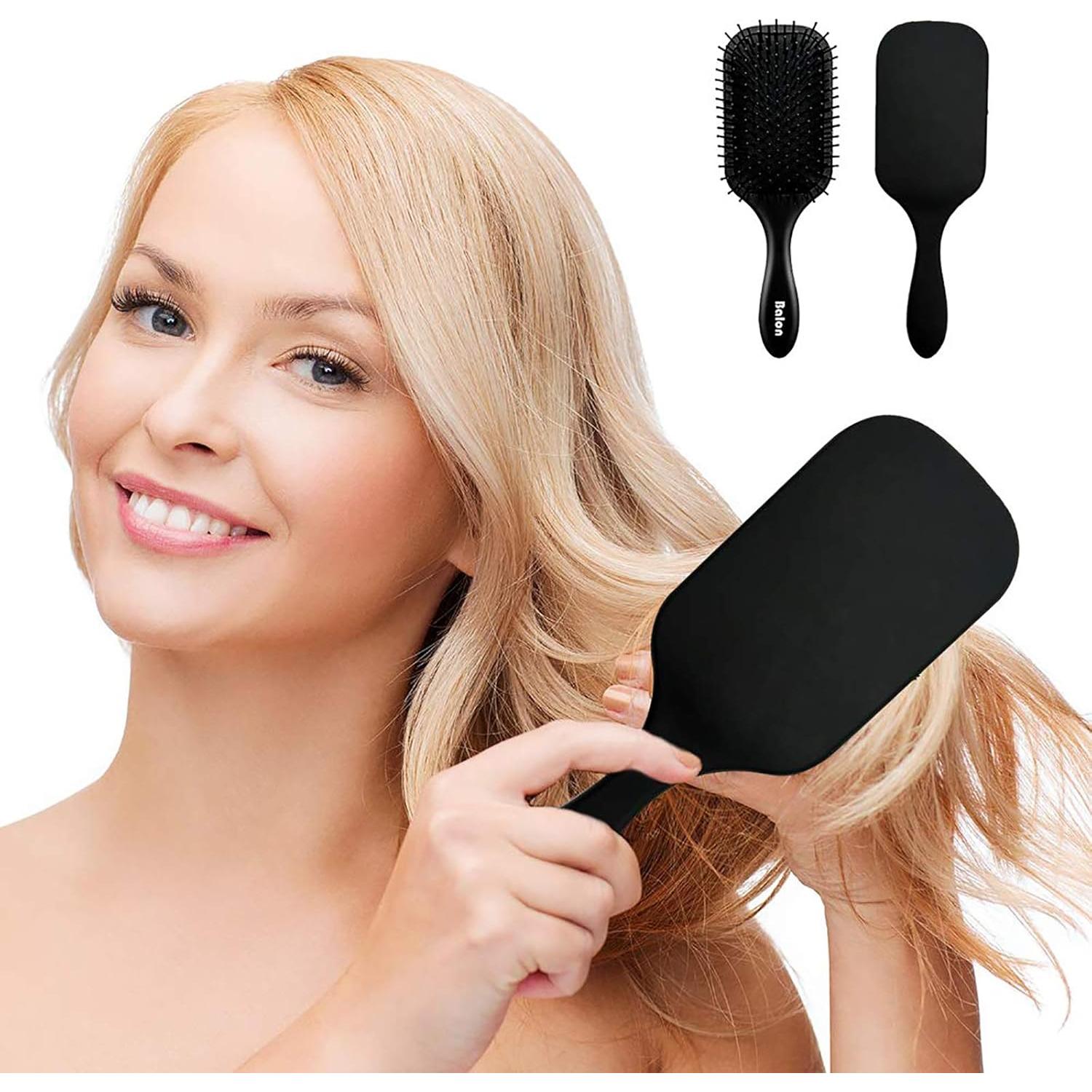 Set de 4 Cepillos Desenredantes Balon para Todo Tipo de Cabello