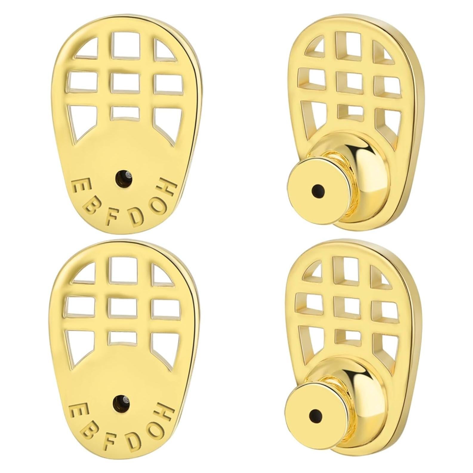Resortes para Pendientes EBFDOH Oro 18K 4 Piezas Soporte Duradero